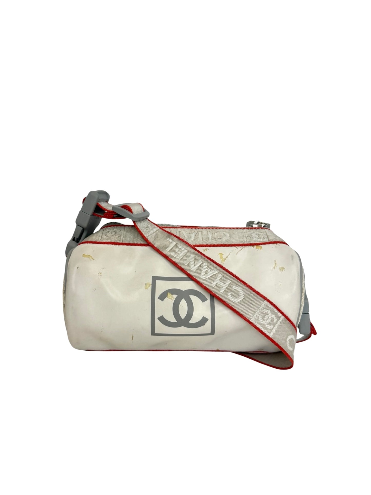Chanel Sport White Vinyl Mini Shoulder Bag T1093