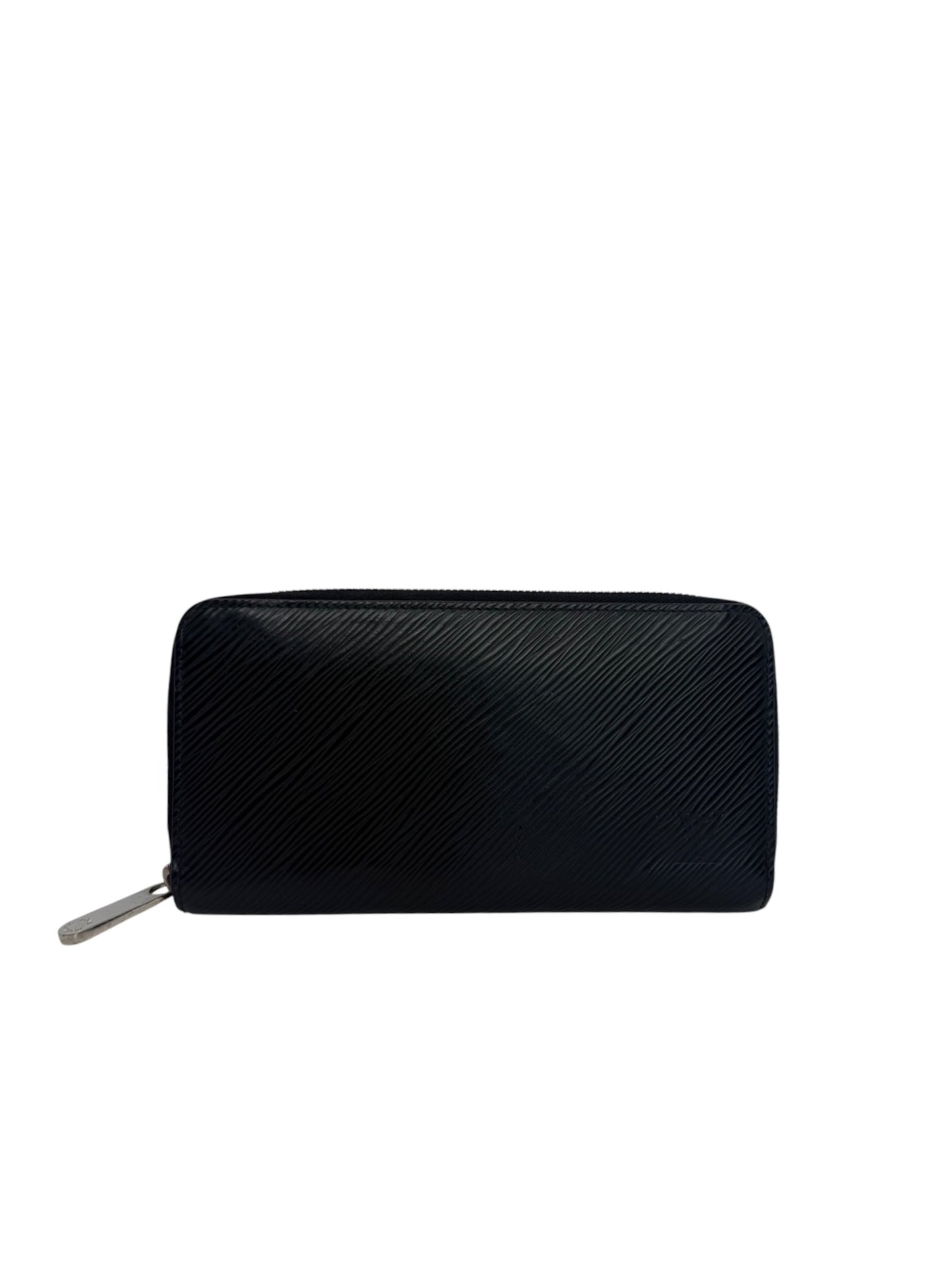 Louis Vuitton Black Epi Leather Long Zip Wallet SHW T1113