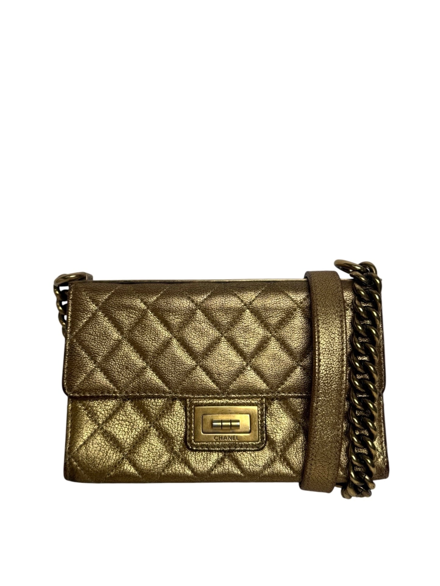 Chanel Gold Quilted Reissue Small Flap T8547