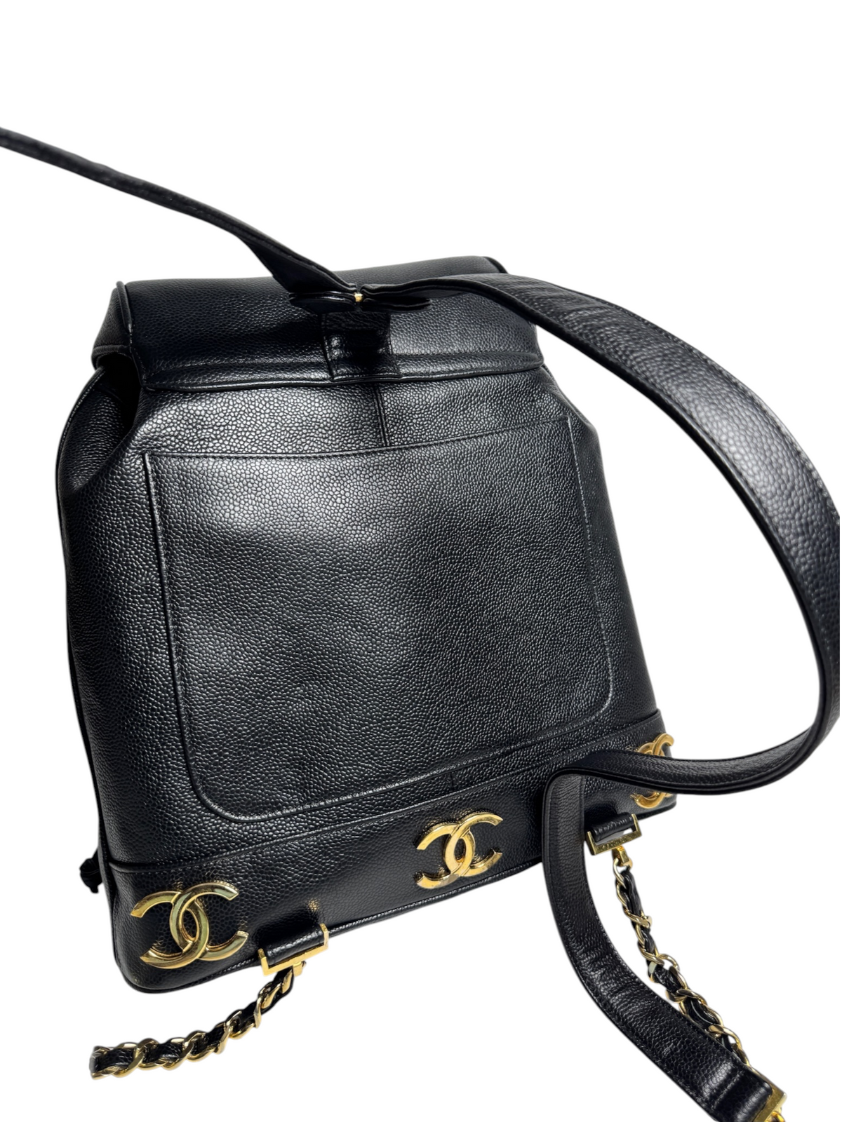 Chanel Black Caviar Vintage Backpack T9014