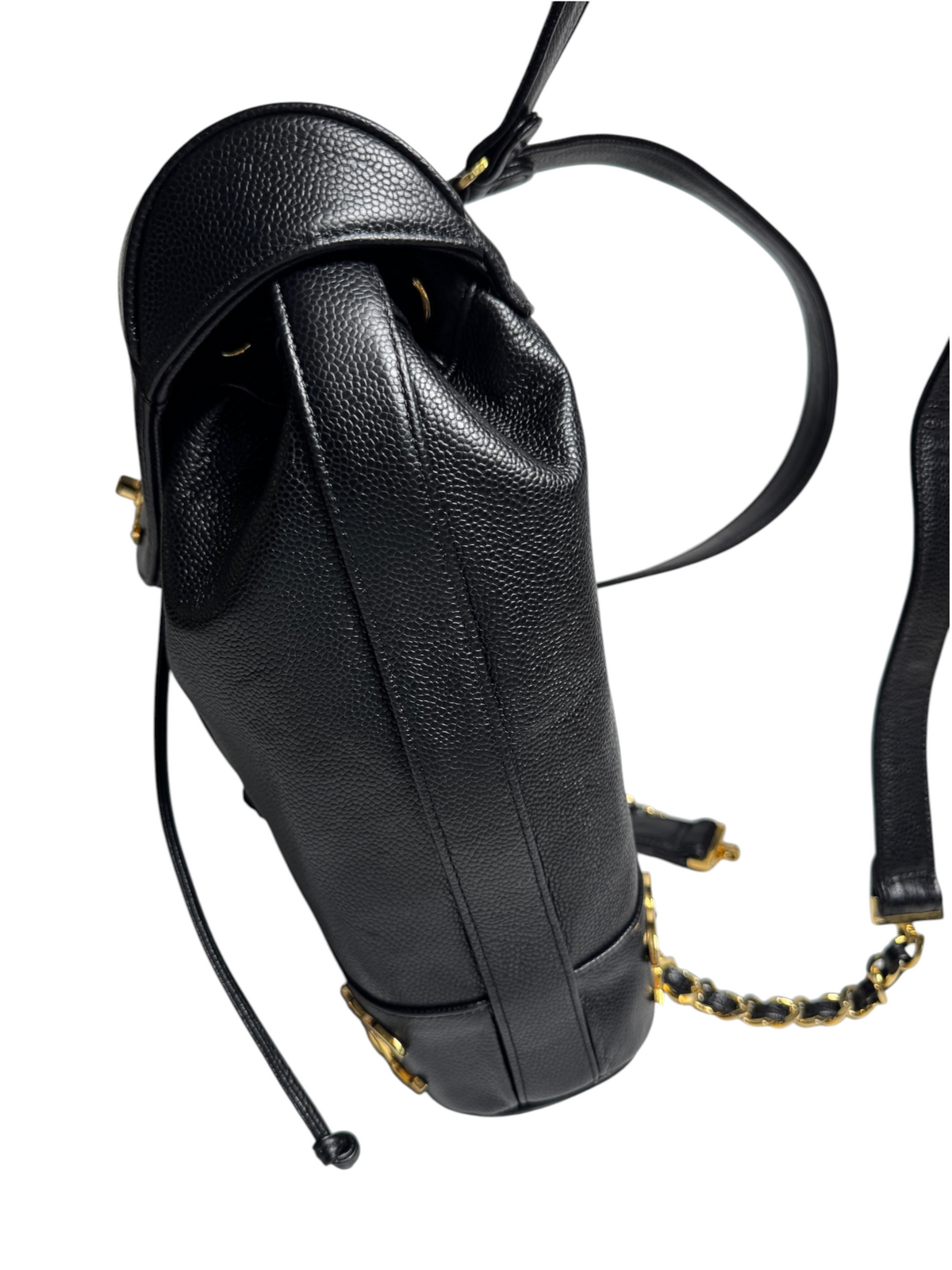 Chanel Black Caviar Vintage Backpack T9014