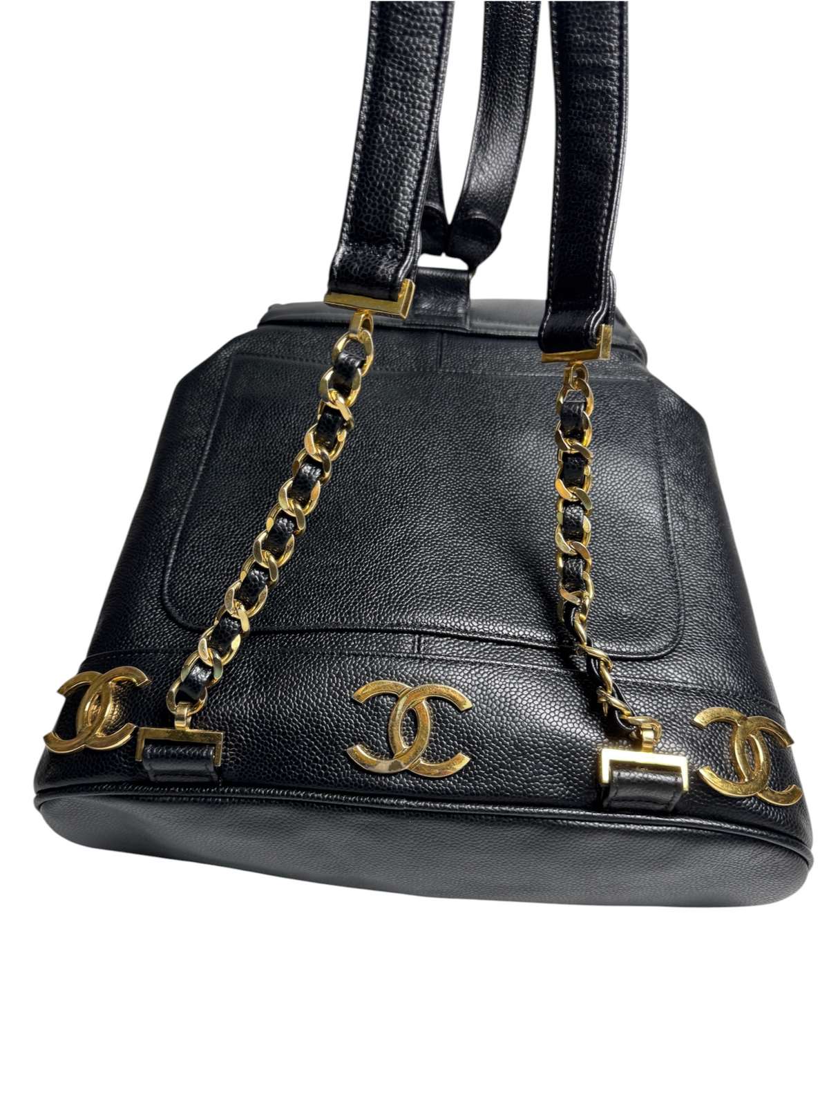 Chanel Black Caviar Vintage Backpack T9014