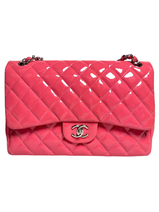 Chanel Patent Pink Jumbo CF T9015