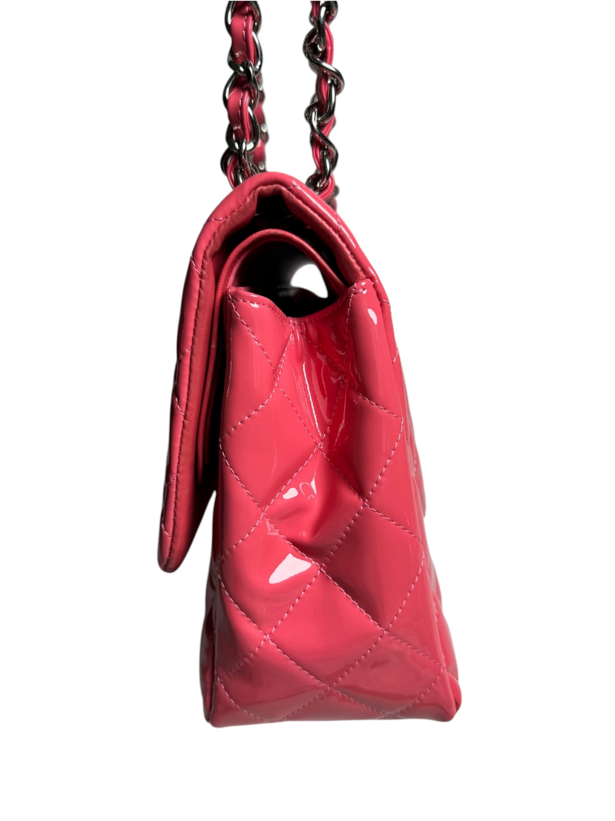 Chanel Patent Pink Jumbo CF T9015