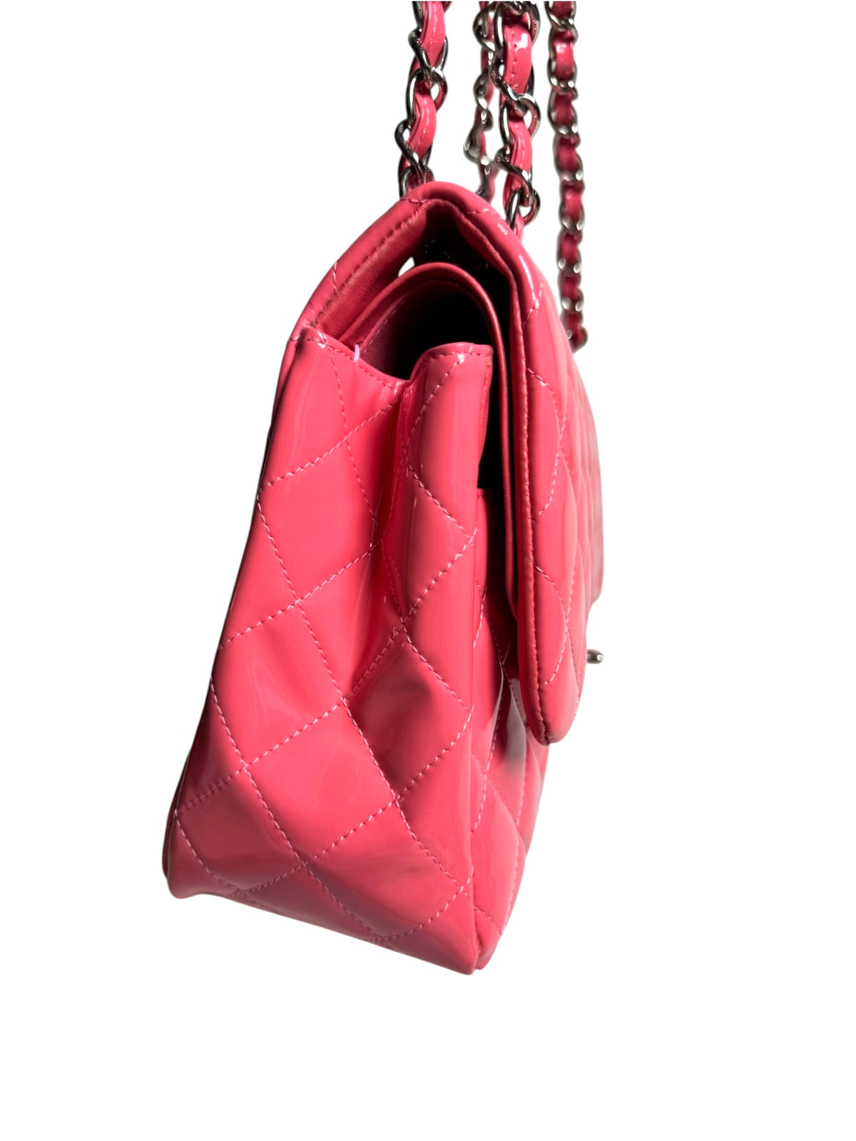 Chanel Patent Pink Jumbo CF T9015