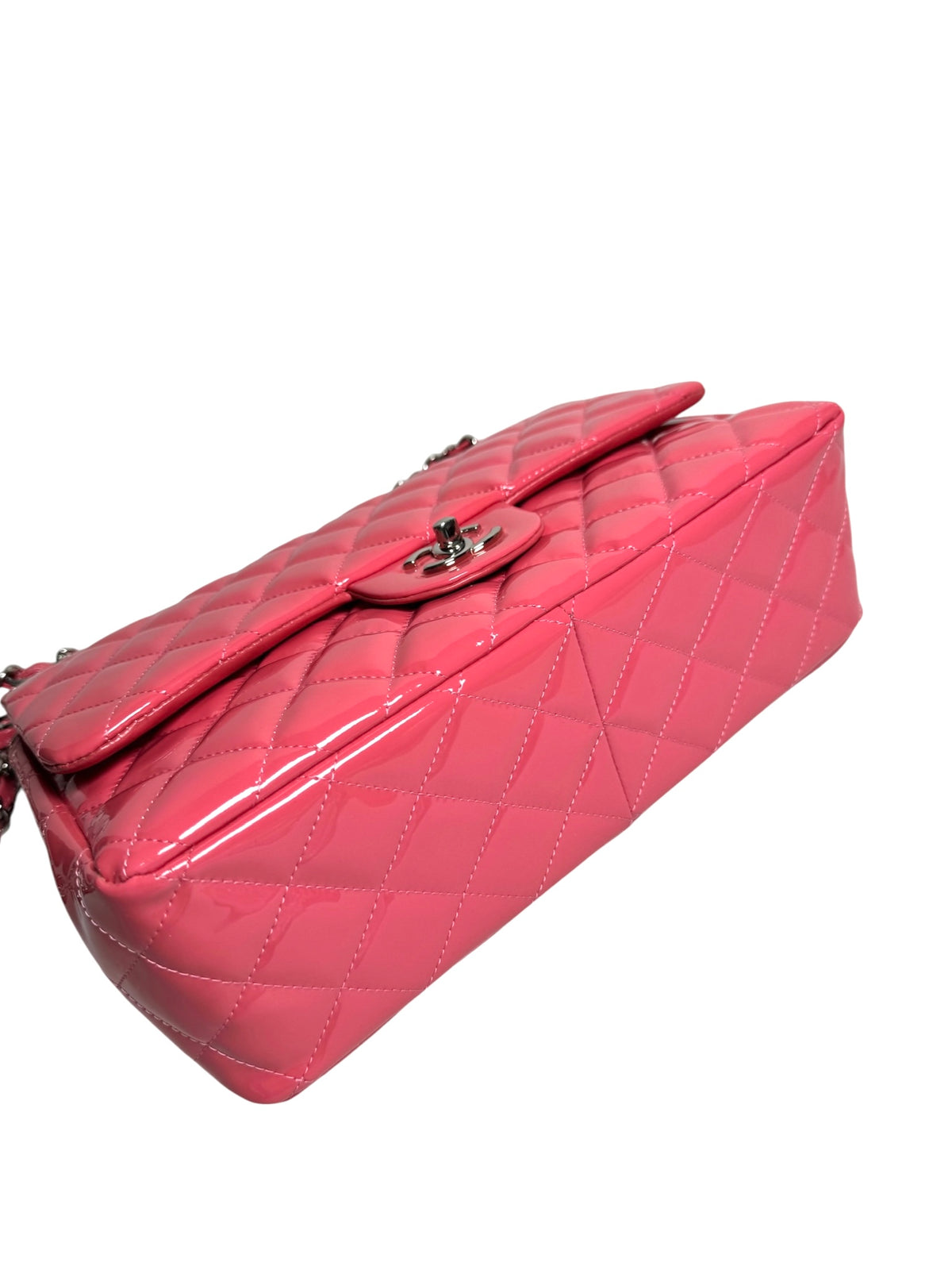 Chanel Patent Pink Jumbo CF T9015