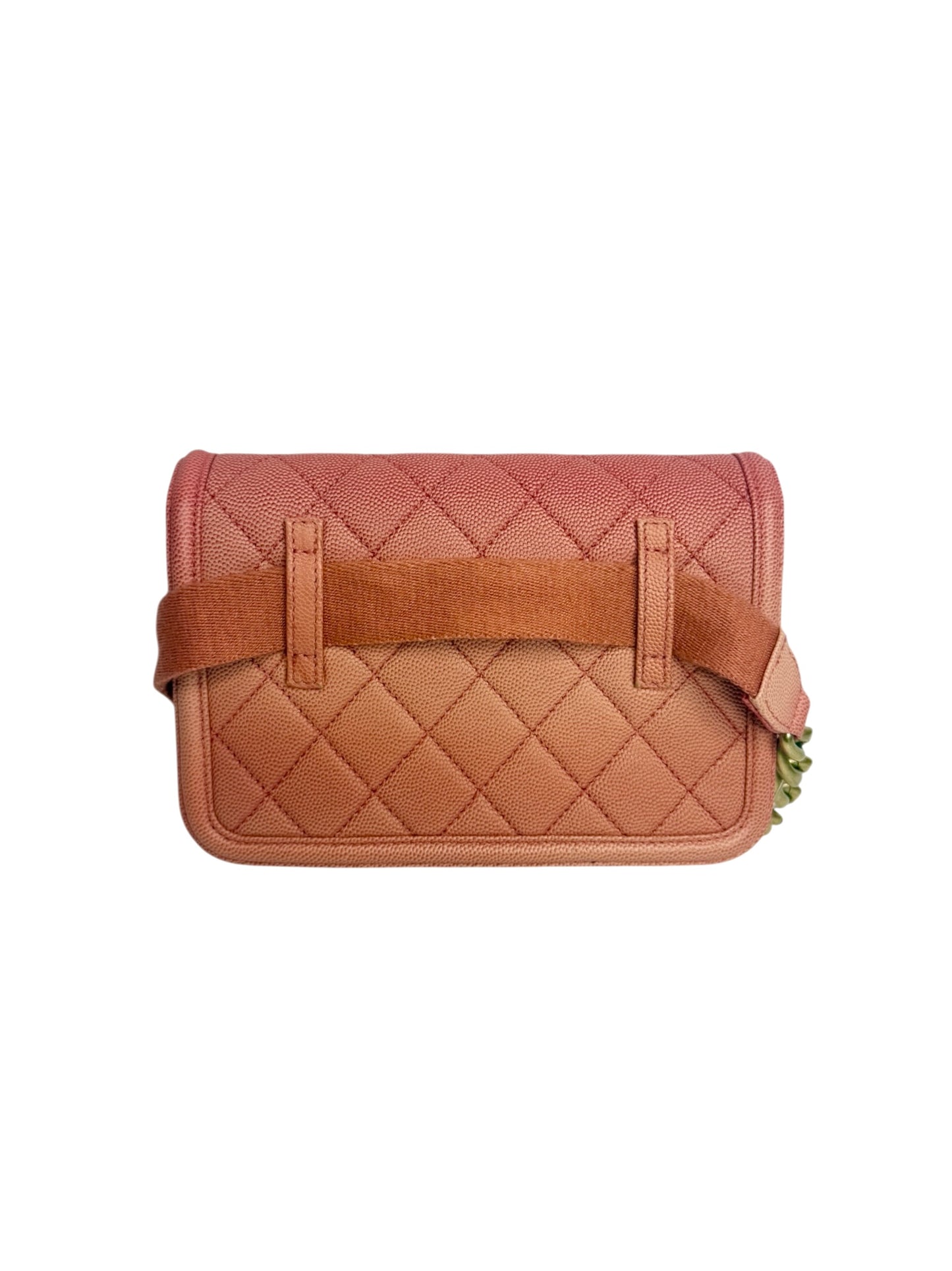 Chanel Quilted Caviar Sunset On The Sea Flap Belt Bag T8639