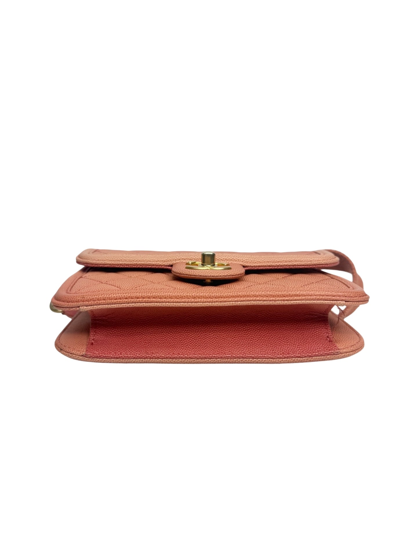 Chanel Quilted Caviar Sunset On The Sea Flap Belt Bag T8639