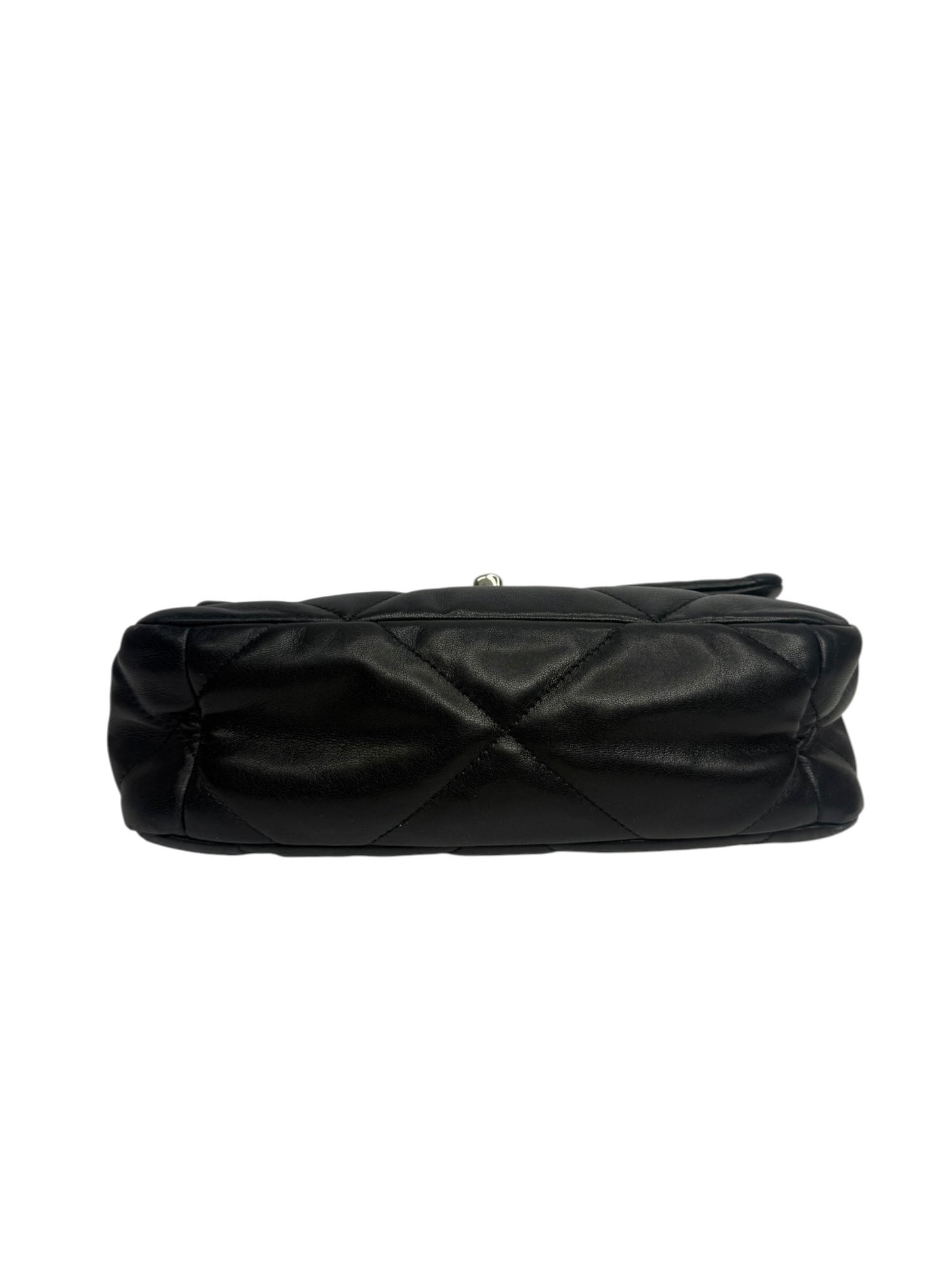 Chanel 19 Black Lambskin Medium Flap T8634