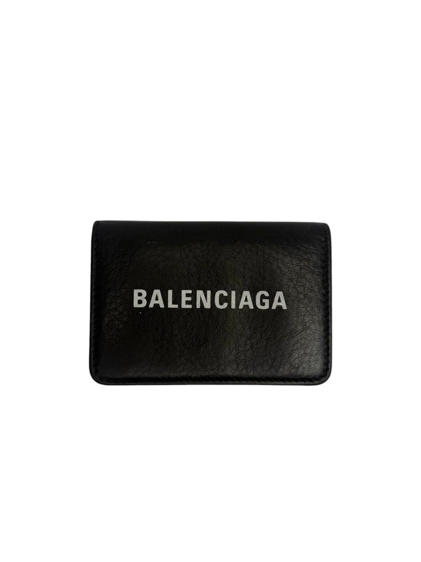 Balenciaga Black Mini Trifold Wallet T8666
