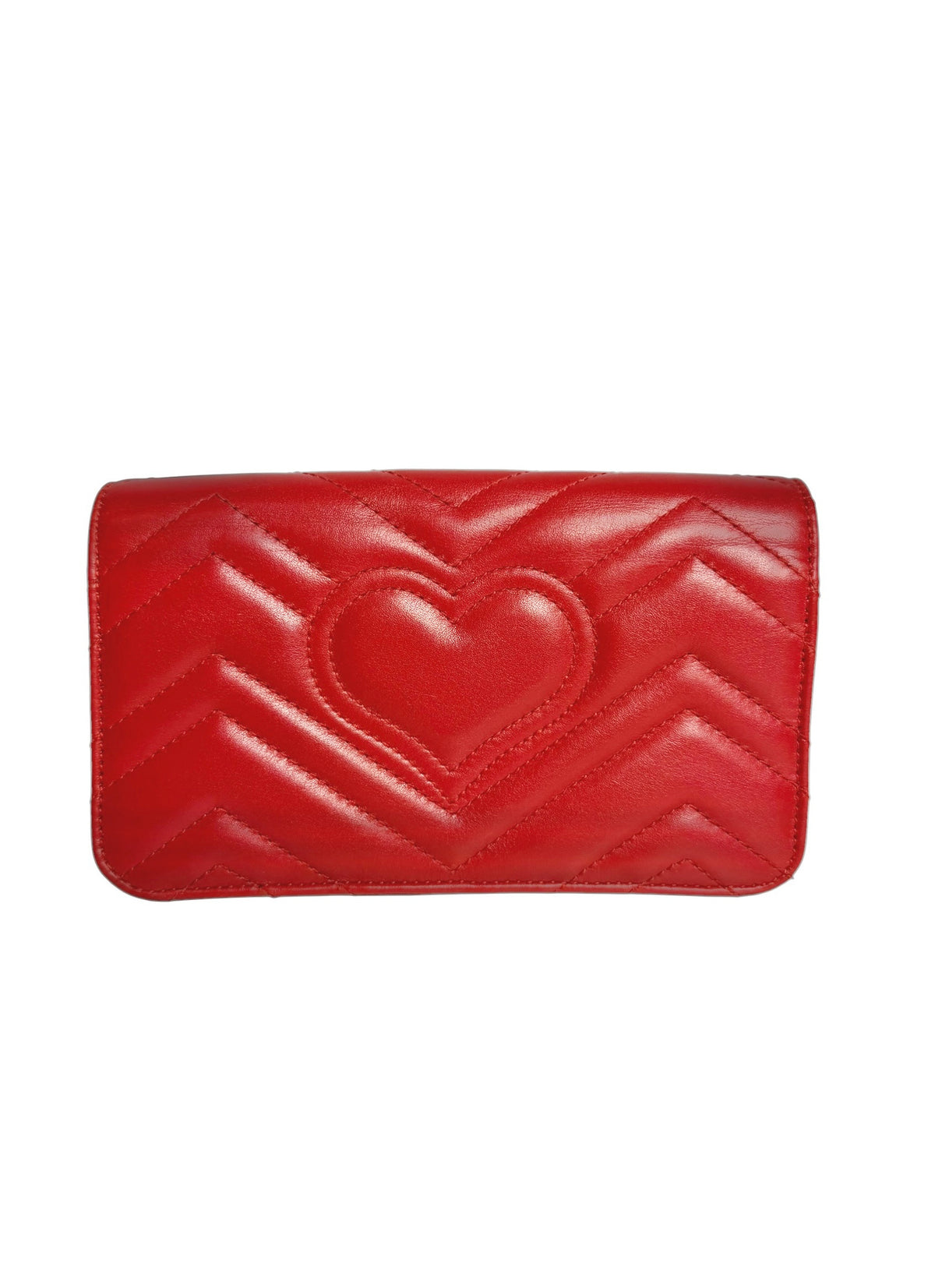 Gucci Red Flap Crossbody GHW T7358