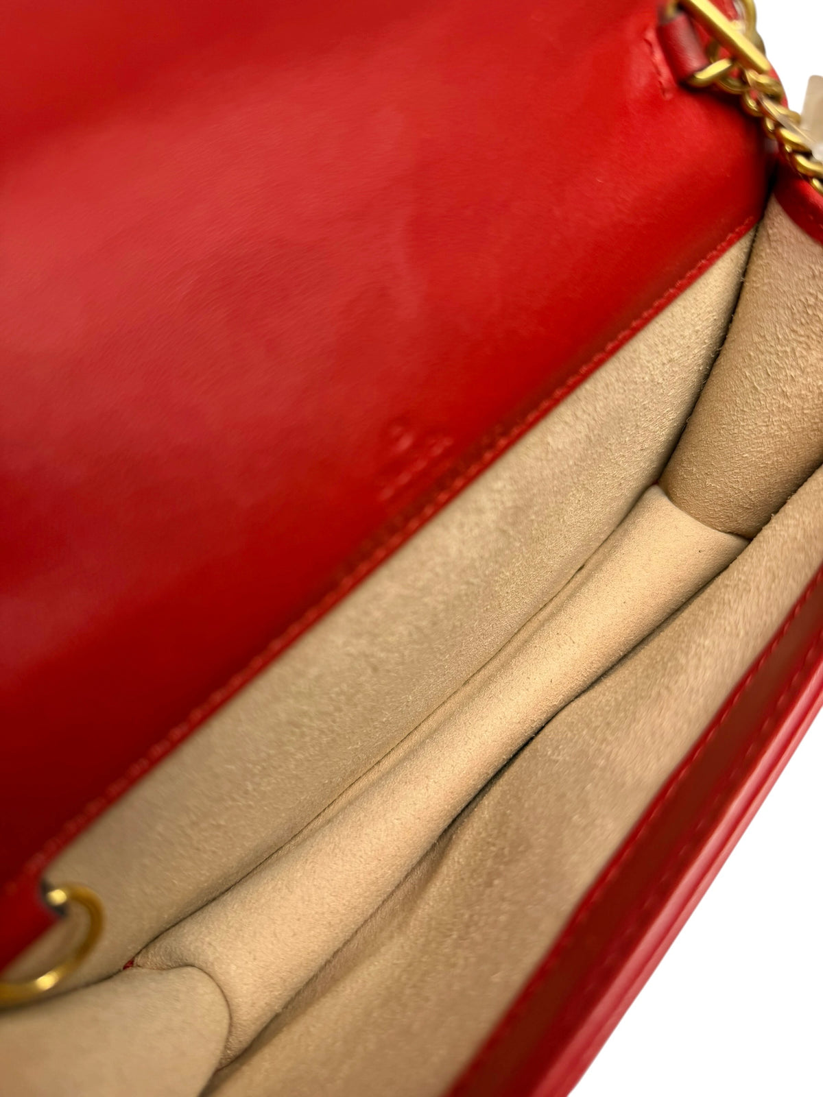 Gucci Red Flap Crossbody GHW T7358