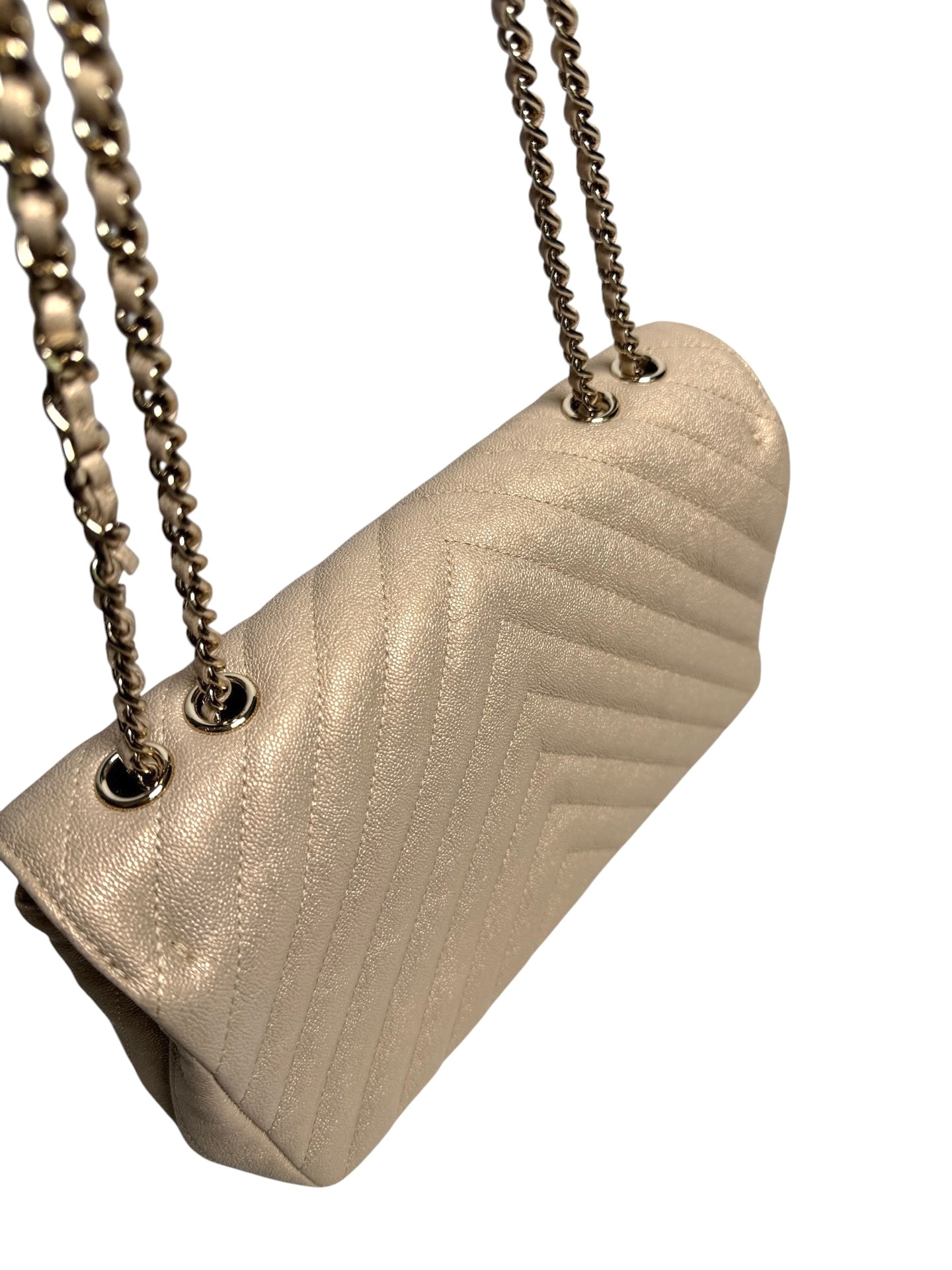 Chanel Metallic Chevron Medium Flap