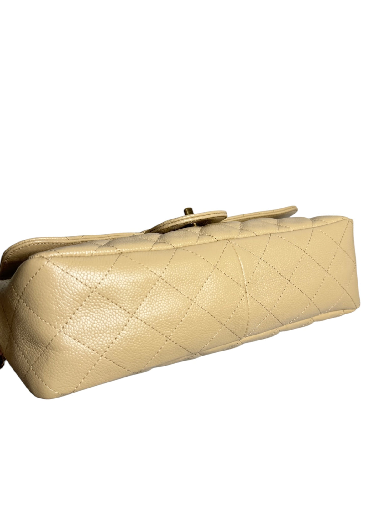 Chanel Beige Caviar Jumbo Single Flap T9113