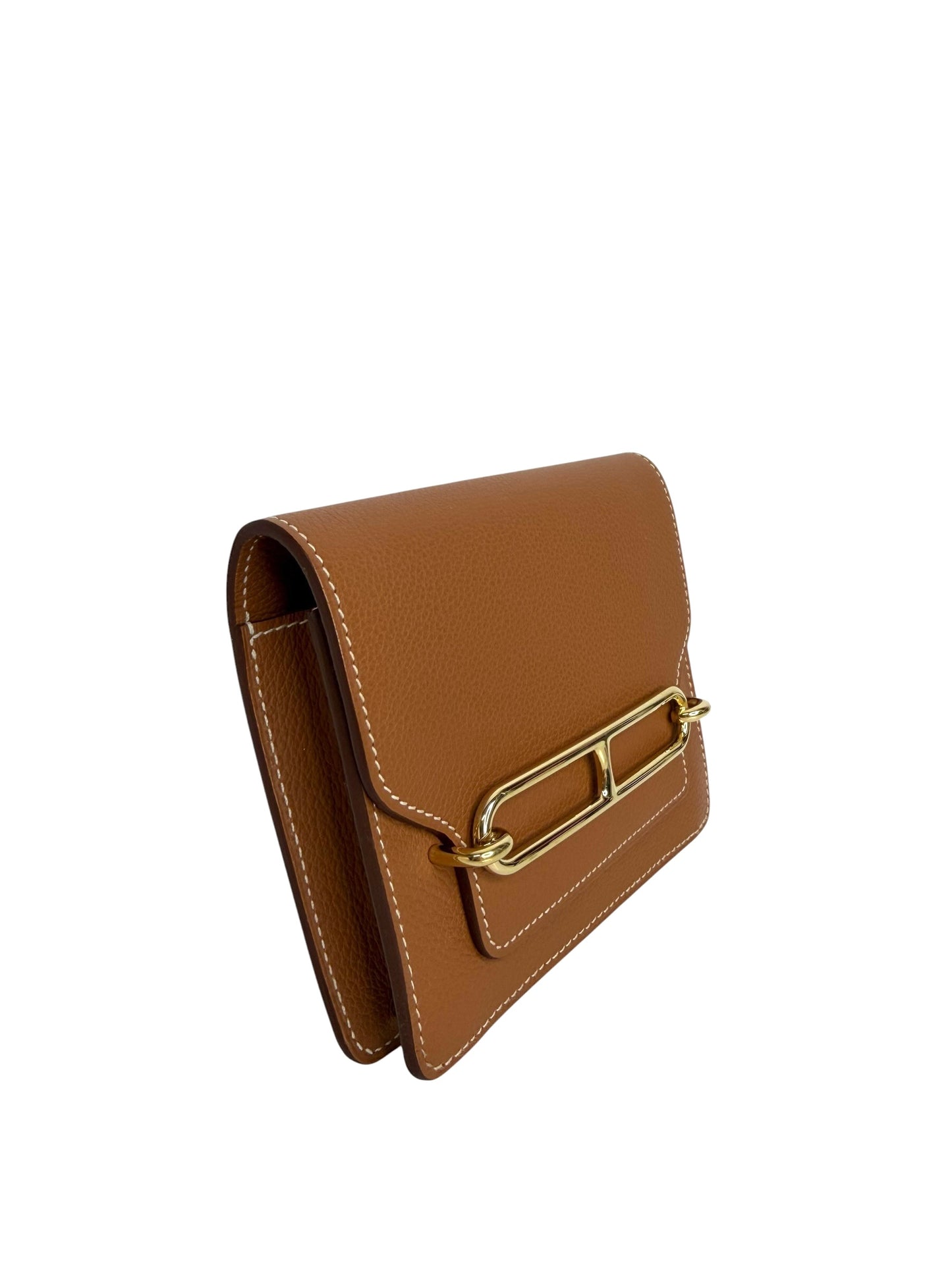 Hermes Gold Roulis Slim Wallet T8743