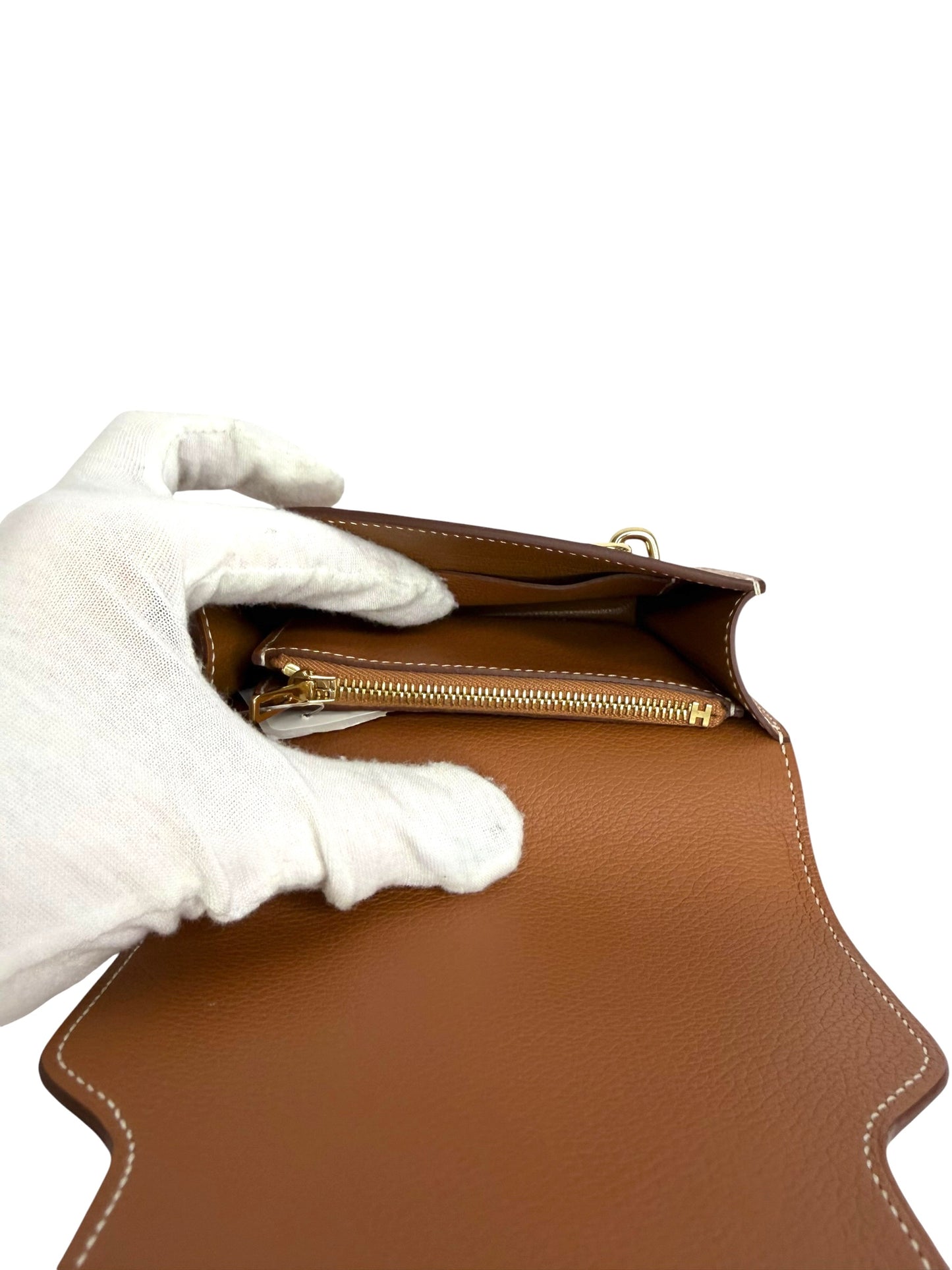 Hermes Gold Roulis Slim Wallet T8743