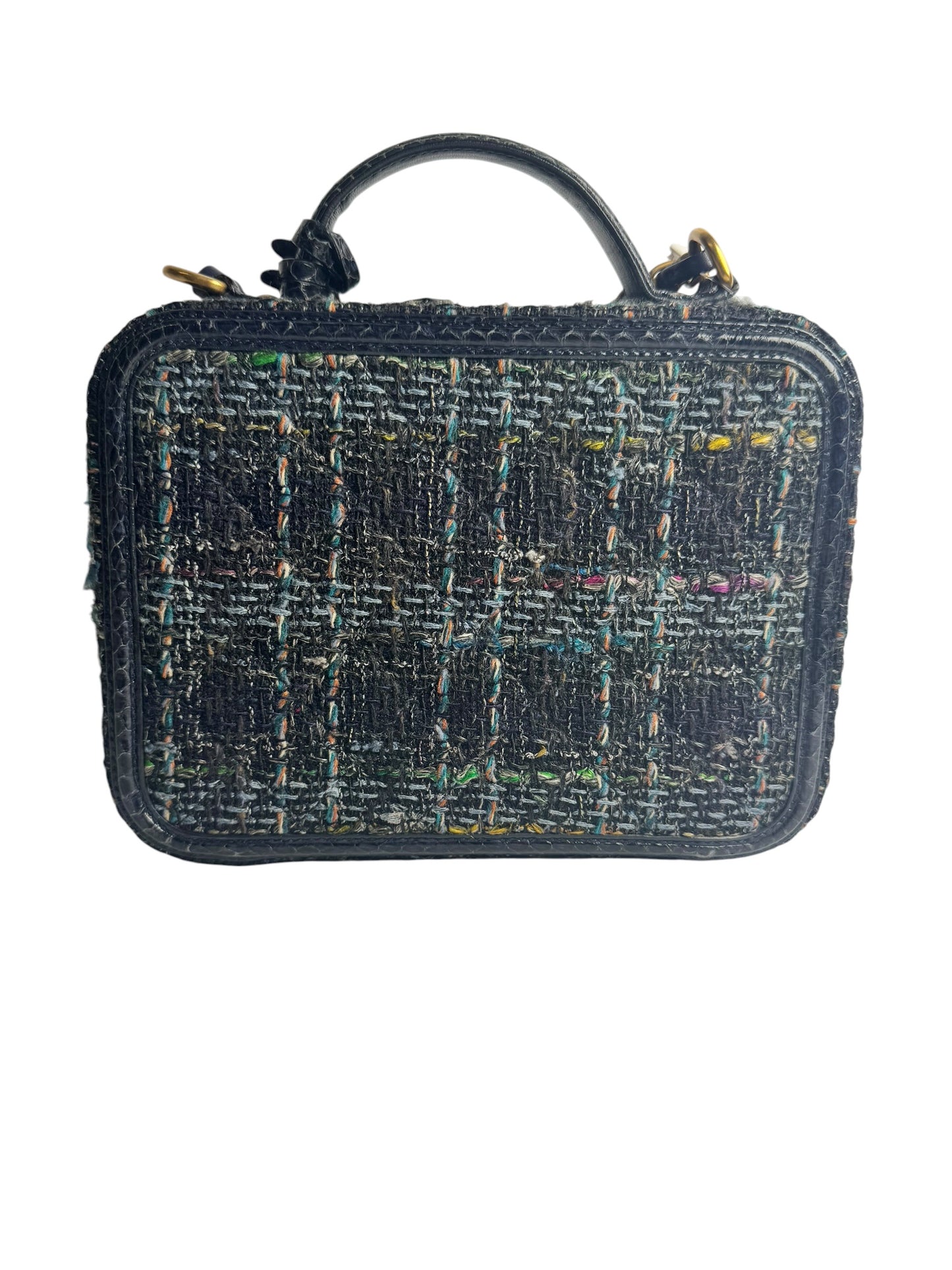 Chanel Tweed Python Filigree T7395