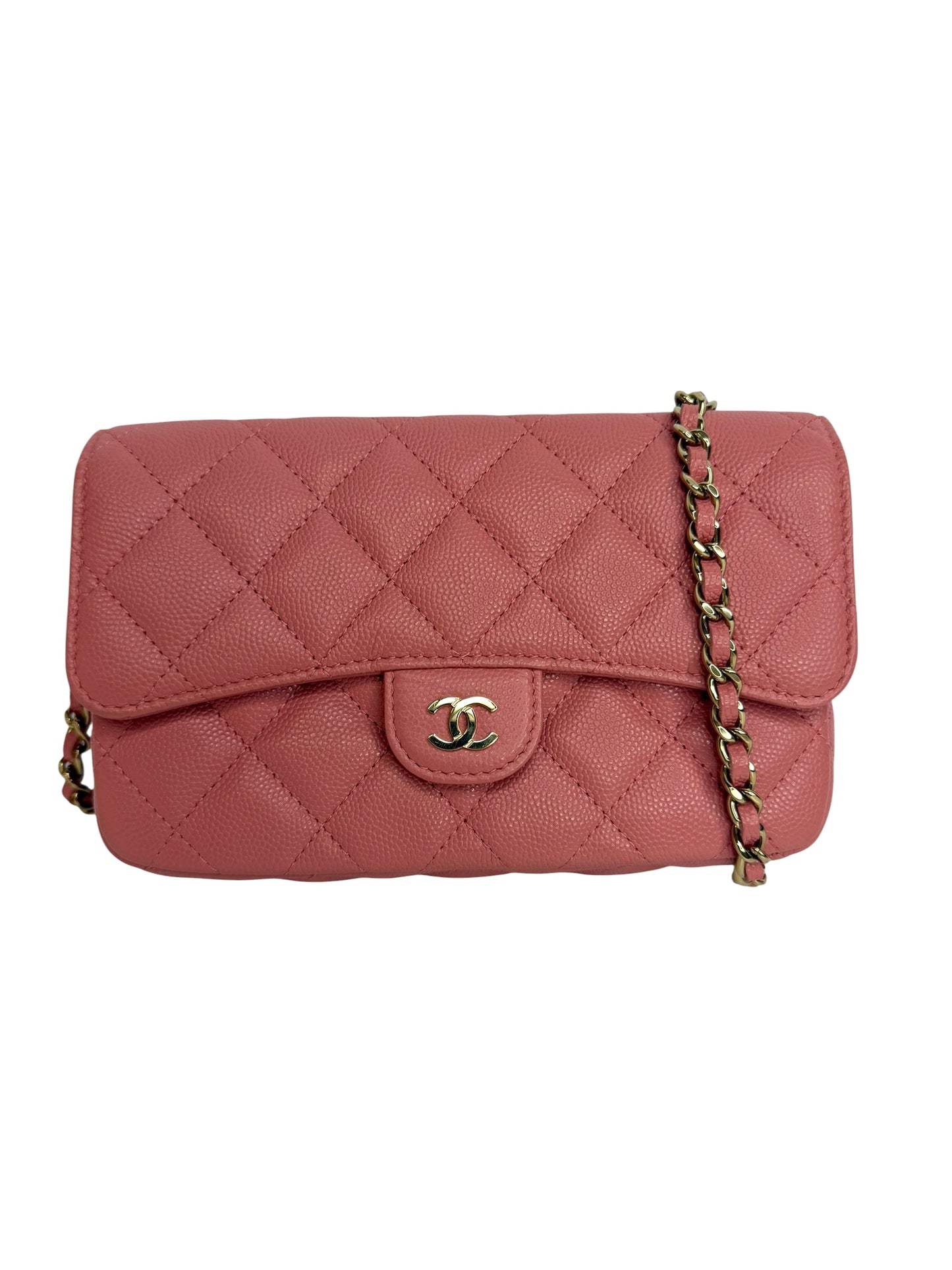 Chanel Pink Caviar Flap WOC T8757