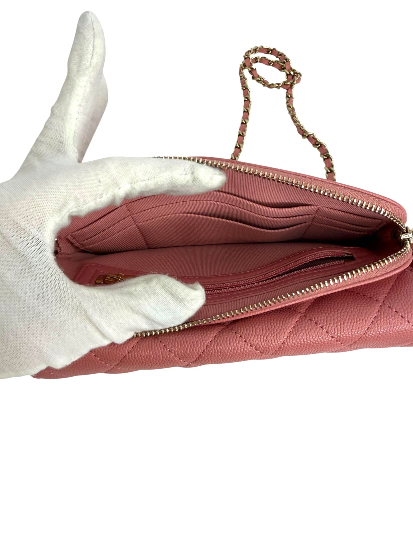 Chanel Pink Caviar Flap WOC T8757