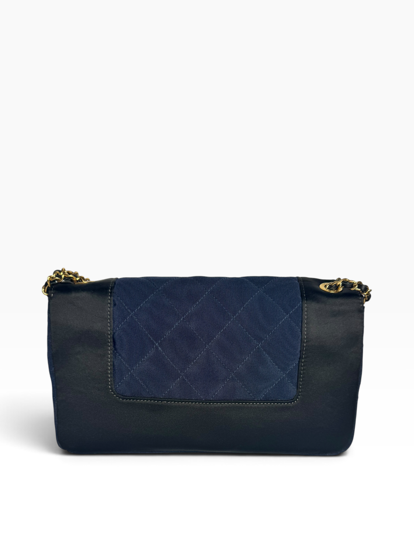 Chanel Navy Mademoiselle Satin T4575