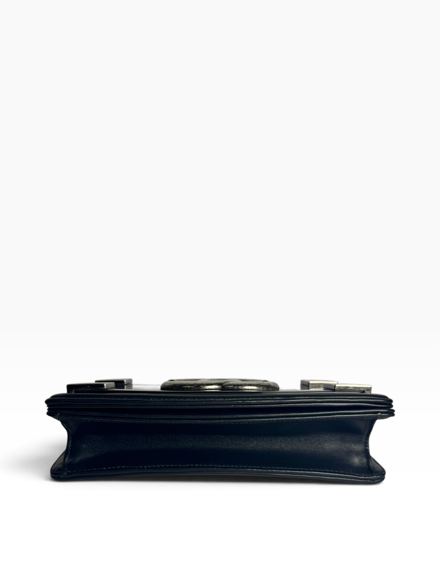 Chanel Black Boy Block Patent RHW T6901