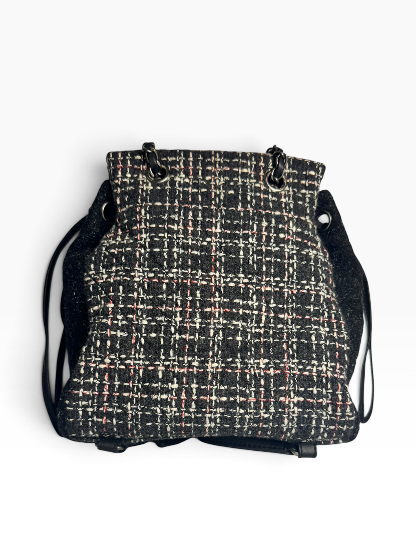Chanel Black Tweed Backpack T7071