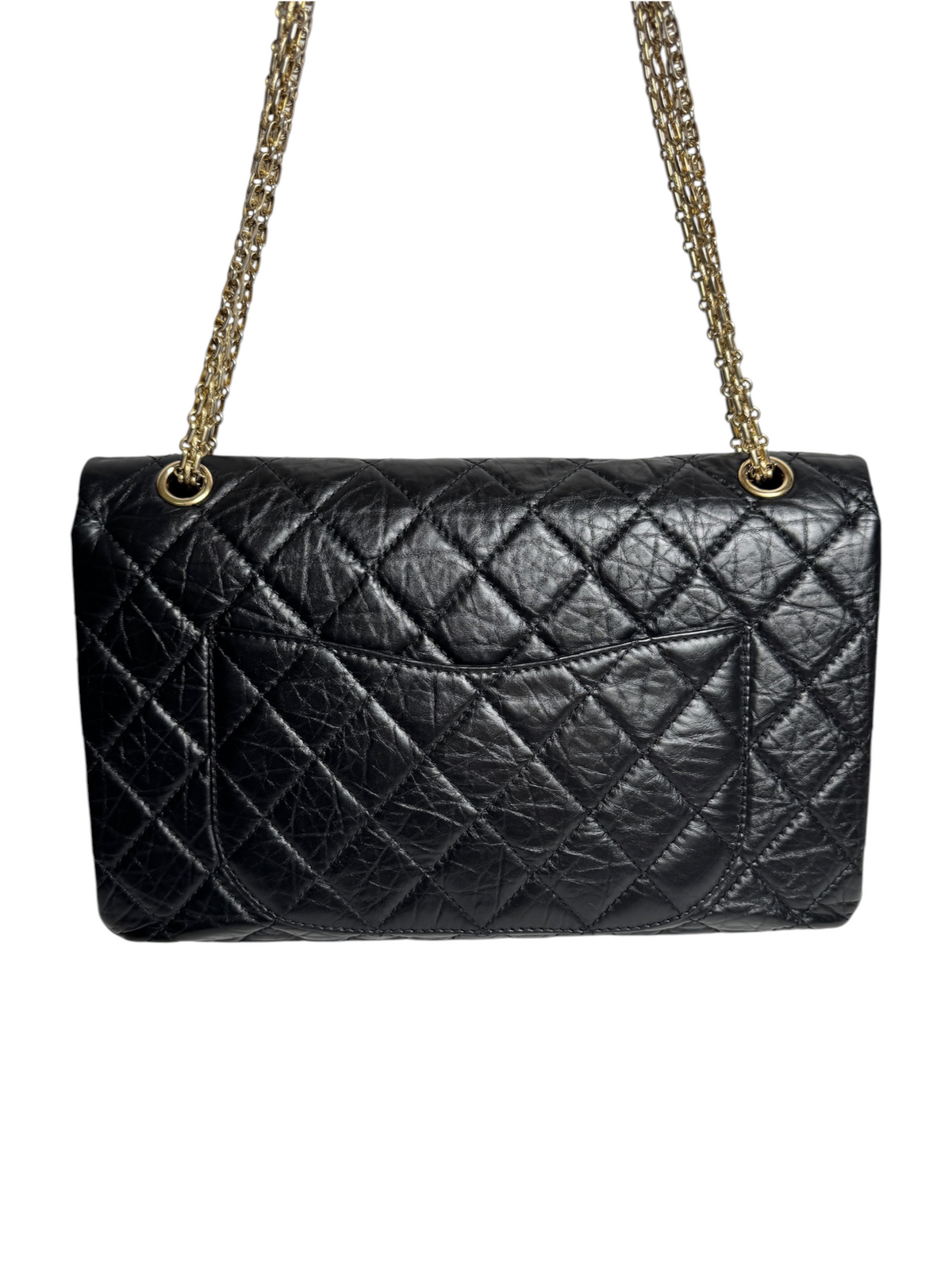 Chanel Black Reissue Jumbo Double Flap GHW T9118