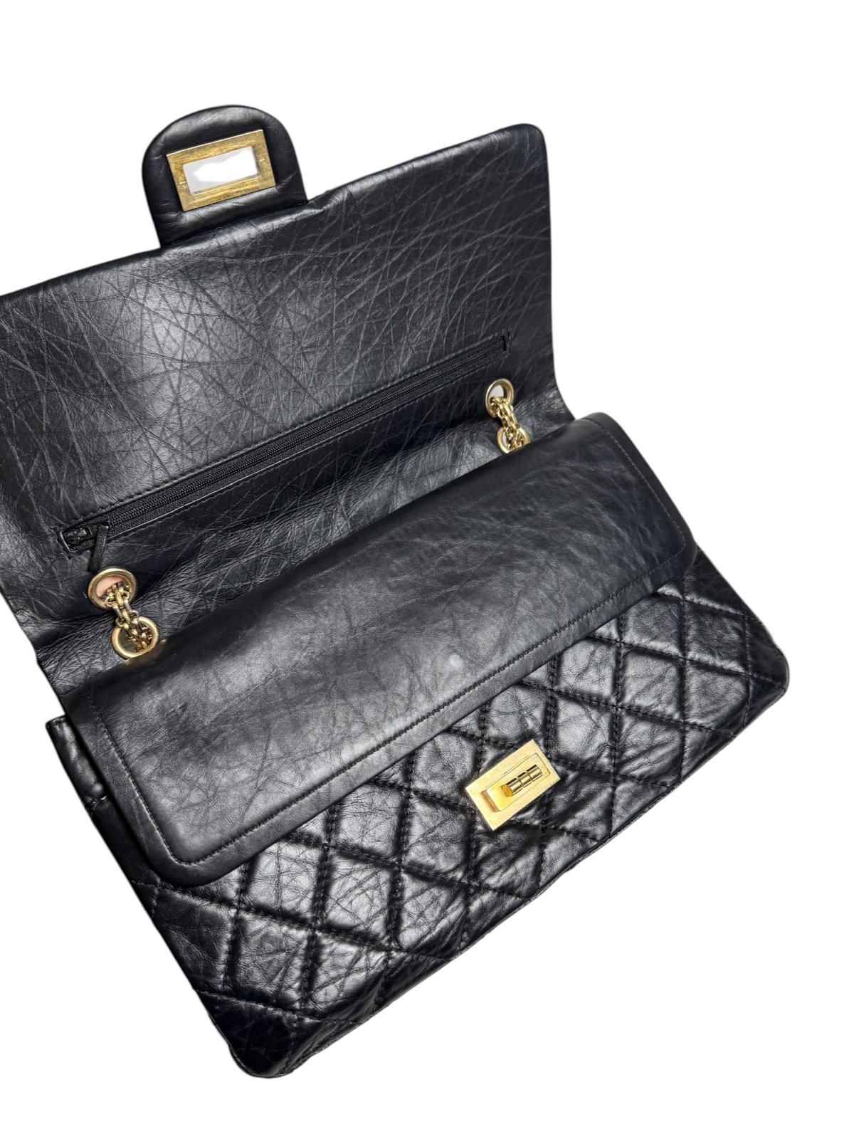 Chanel Black Reissue Jumbo Double Flap GHW T9118