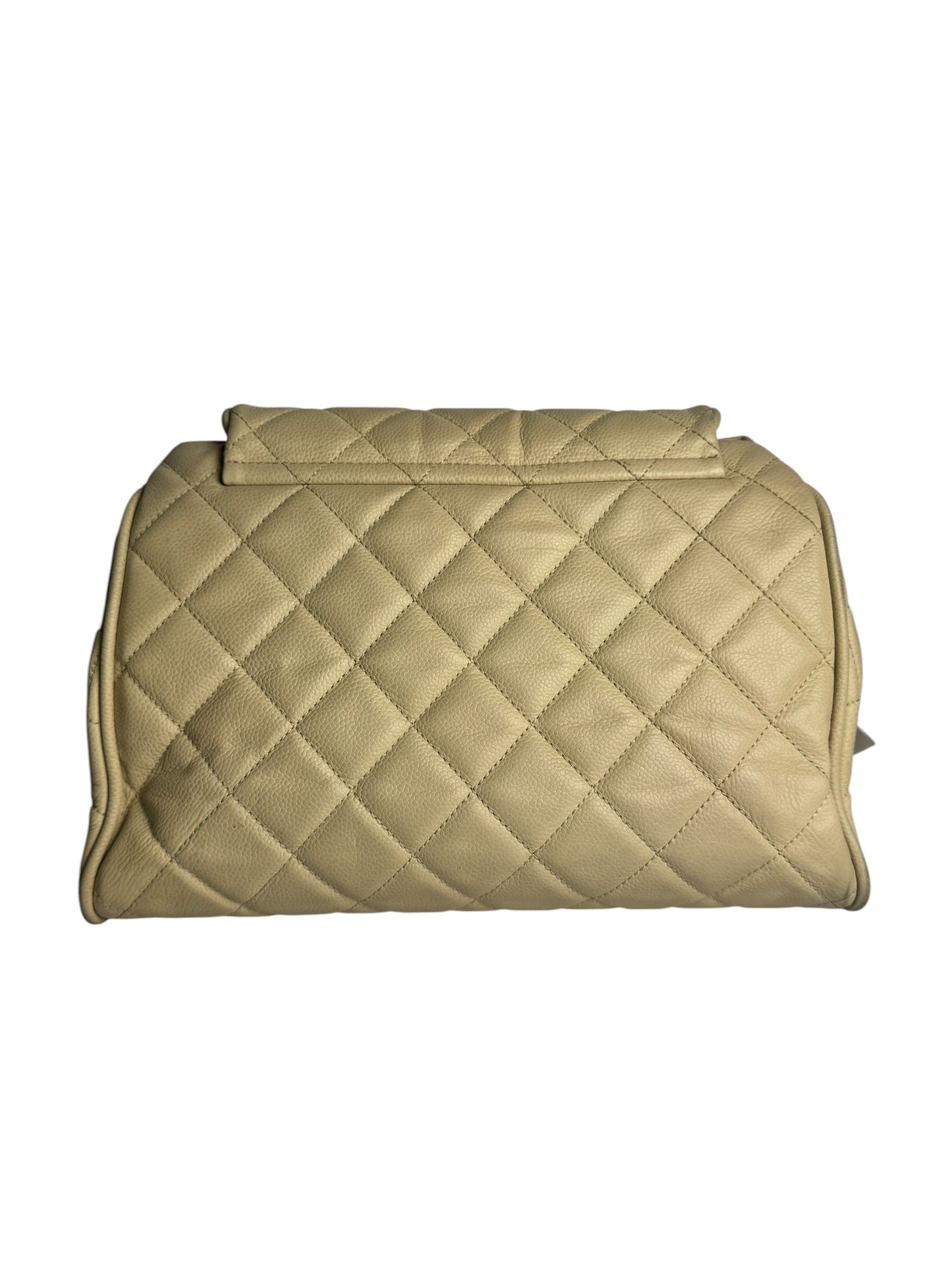 Chanel Timeless Caviar Beige Flap T8092