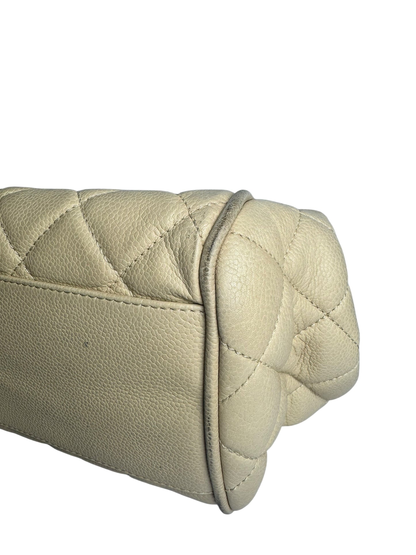 Chanel Timeless Caviar Beige Flap T8092