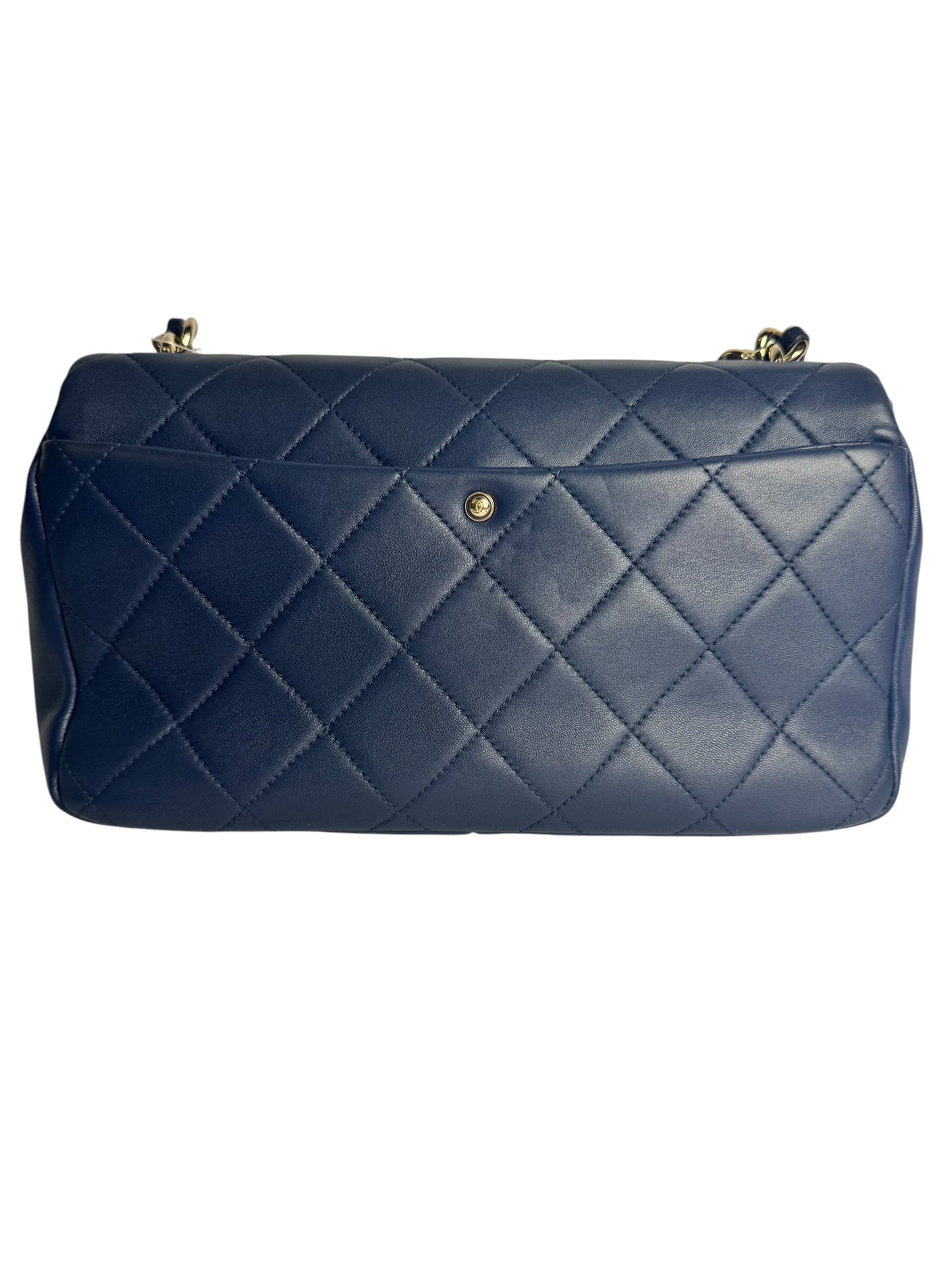 Chanel Navy Resin Top Handle Flap T5530