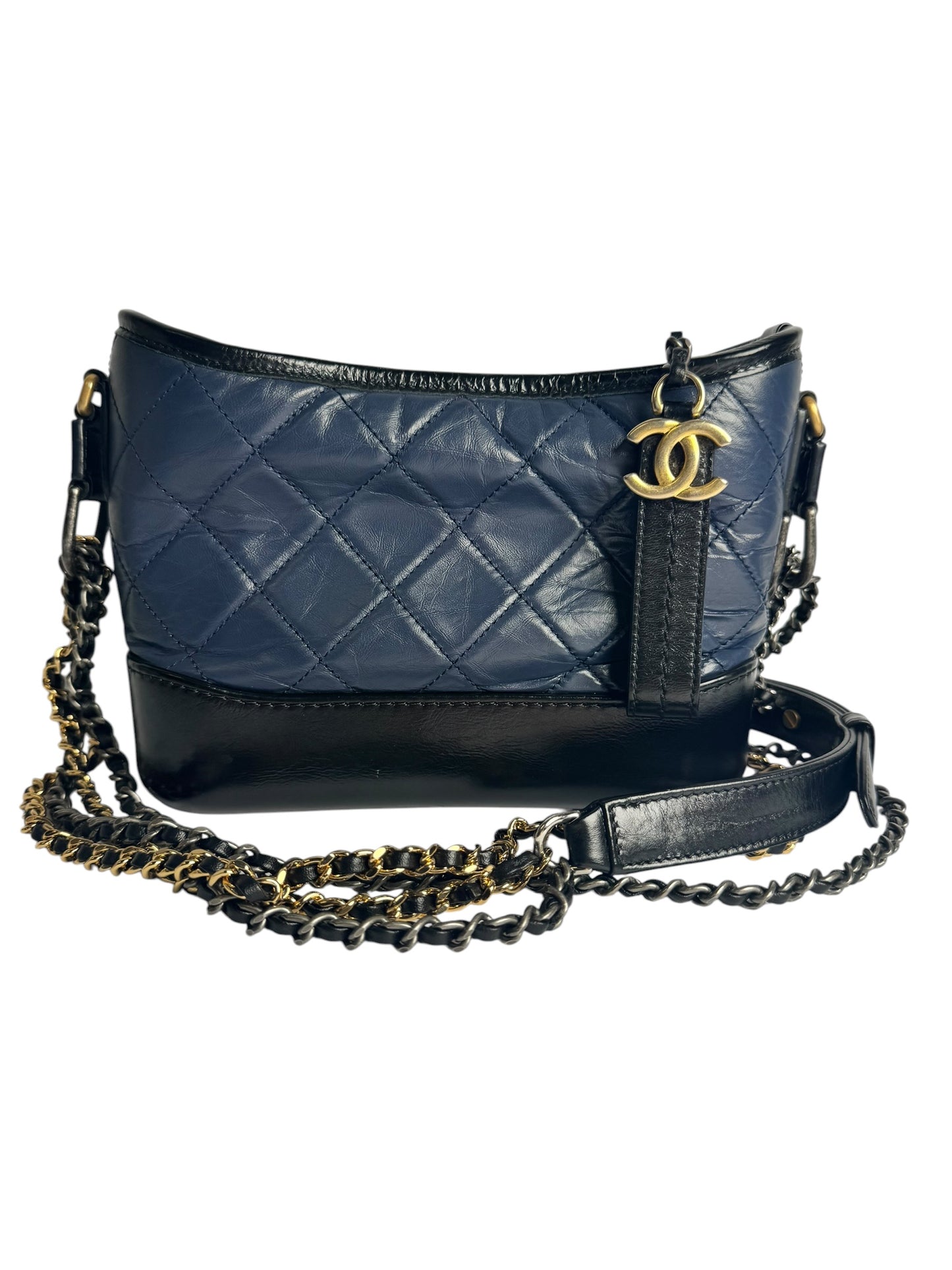 Chanel Gabrielle Medium Navy Black T7478