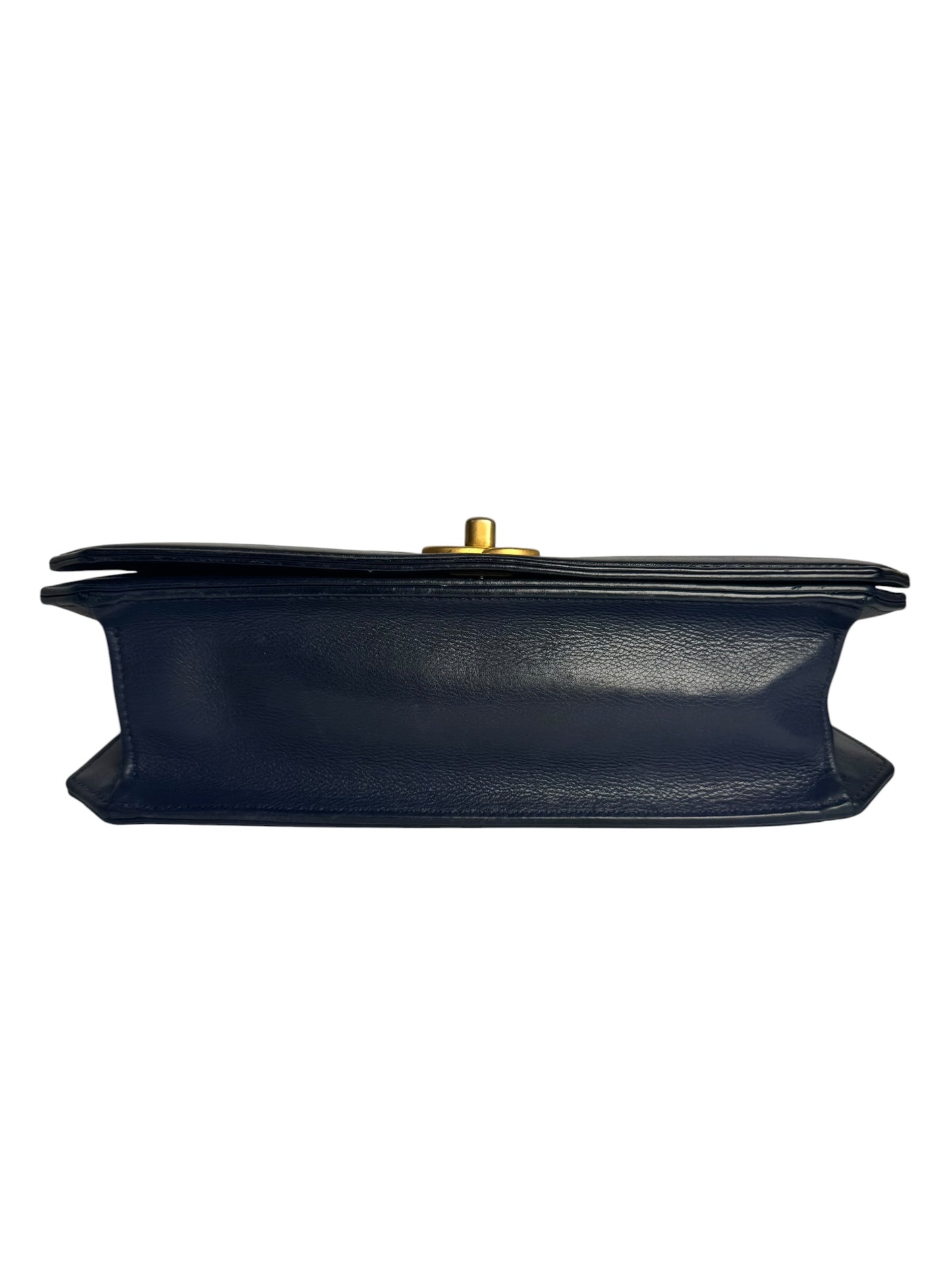 Chanel Navy Aged GHW Flap T5136