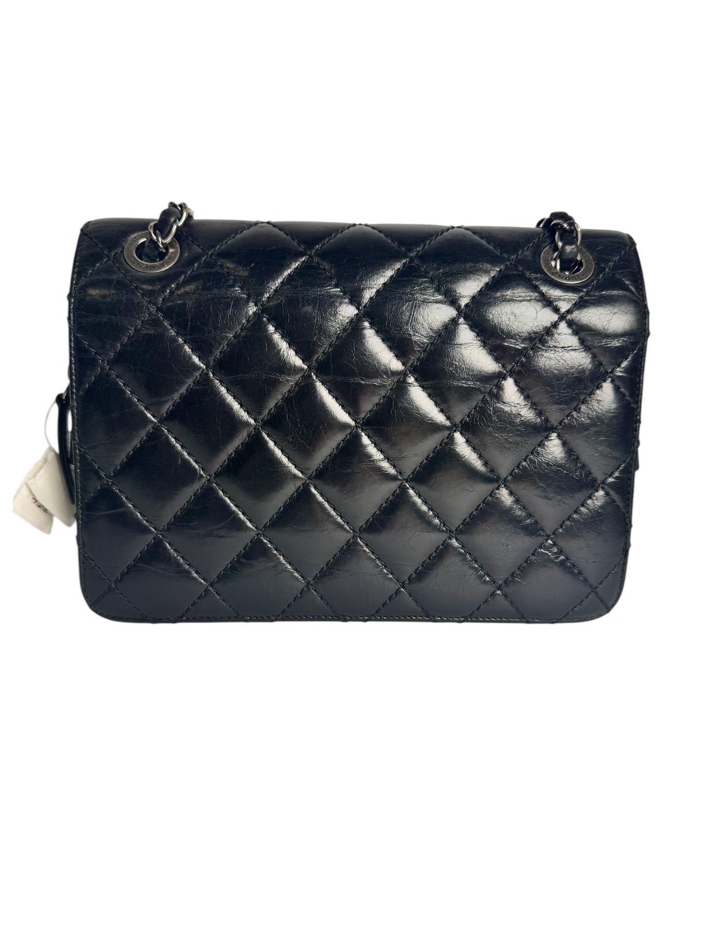 Chanel Aged Calf Black Bimetal Flap T6240
