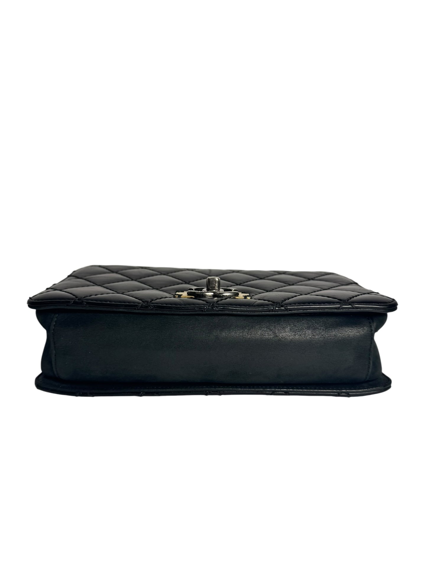 Chanel Aged Calf Black Bimetal Flap T6240