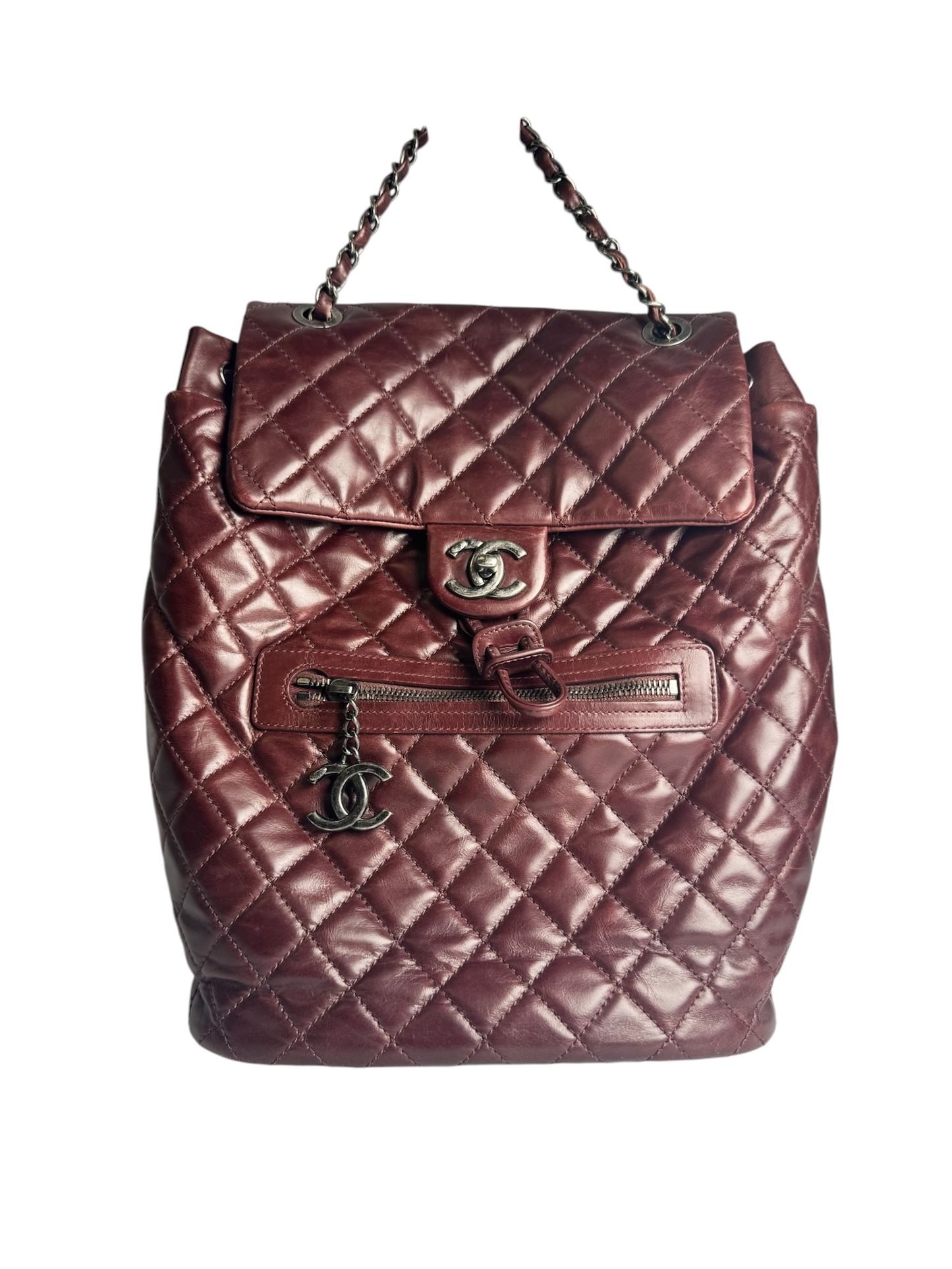 Chanel Burgundy Quilted Calfskin Mountain Backpack RHW T6488