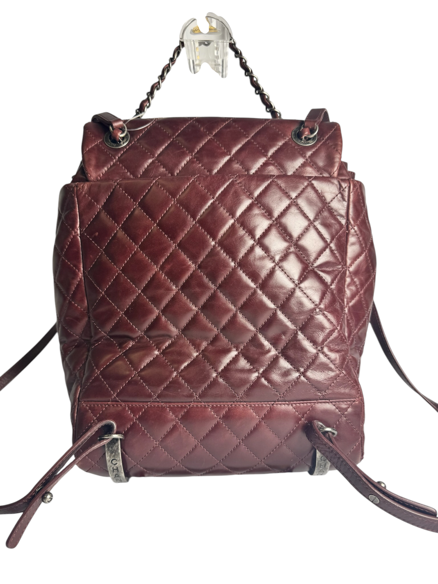 Chanel Burgundy Quilted Calfskin Mountain Backpack RHW T6488