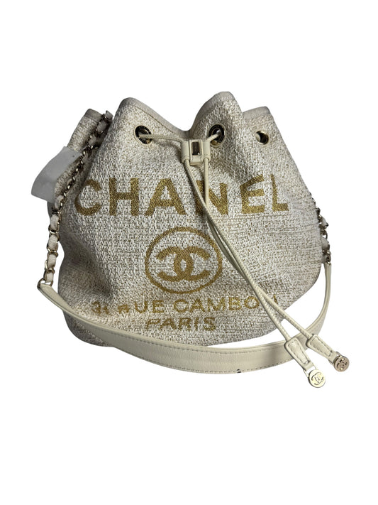 Chanel Deauville Tan Bucket T7753