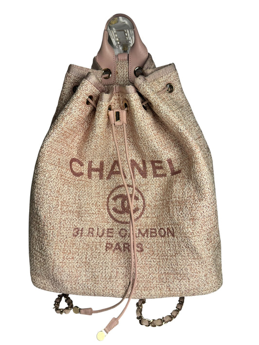 Chanel Deauville Pink Bucket Bag T4561