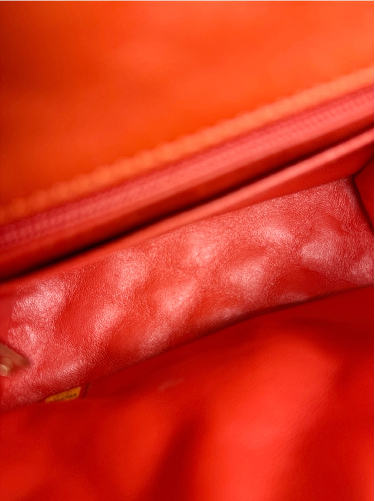 Chanel Orange Lambskin Square Mini Flap T1134