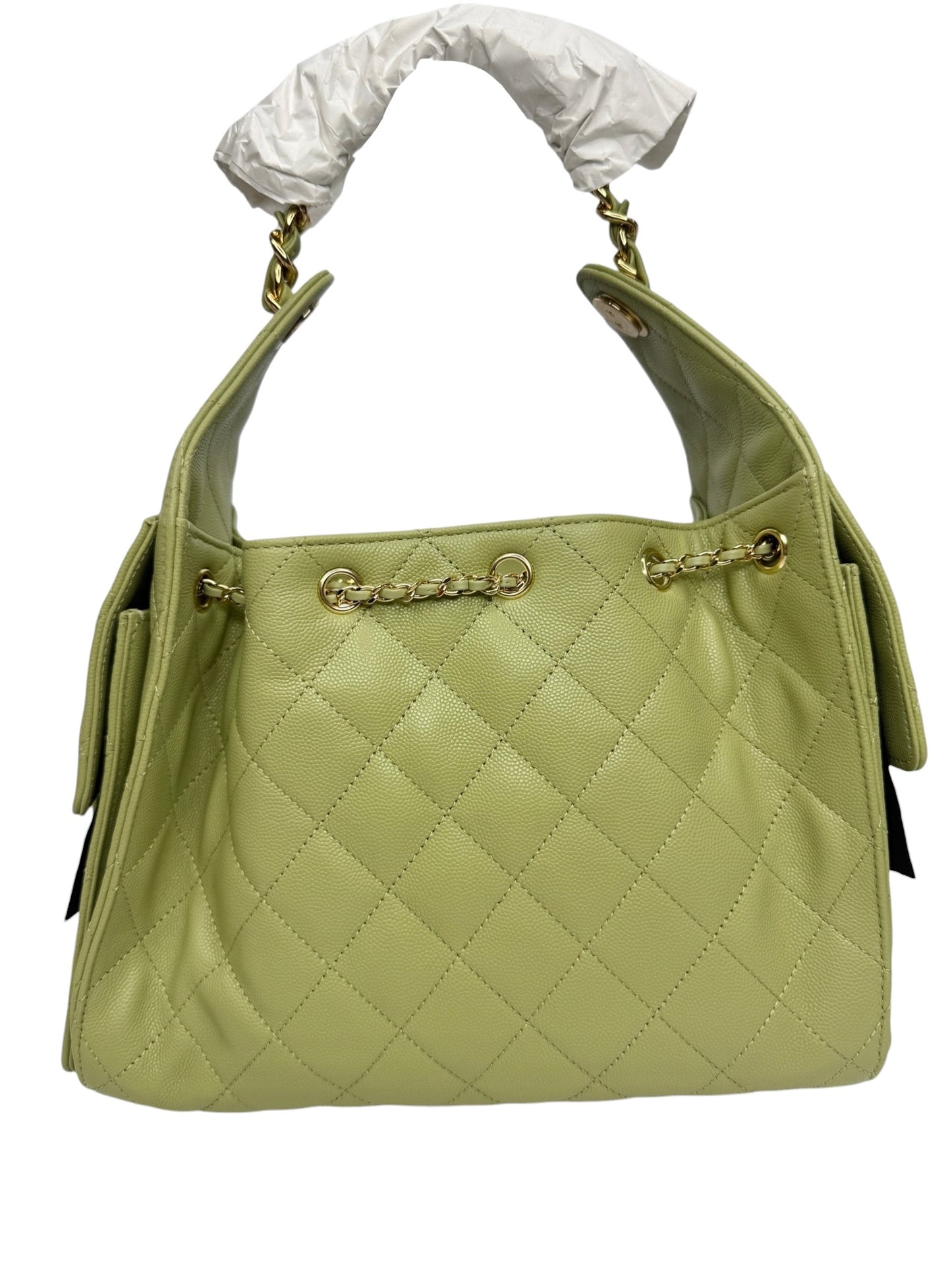 Chanel 25 Green Caviar Small T8724