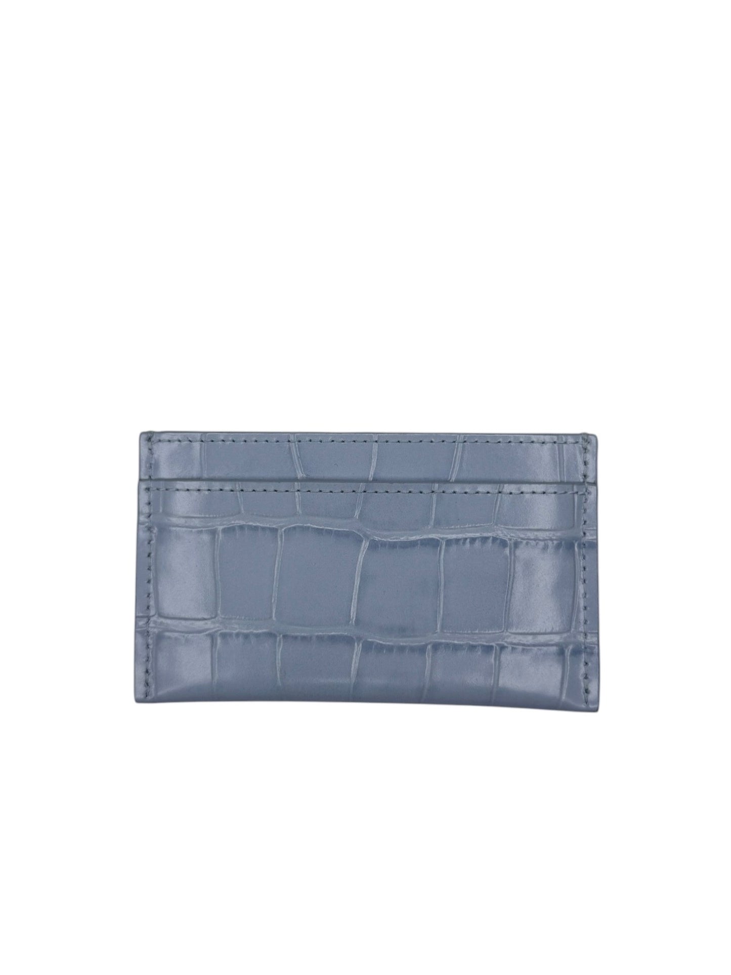 Chanel Blue Croc Embossed Card Holder T8720