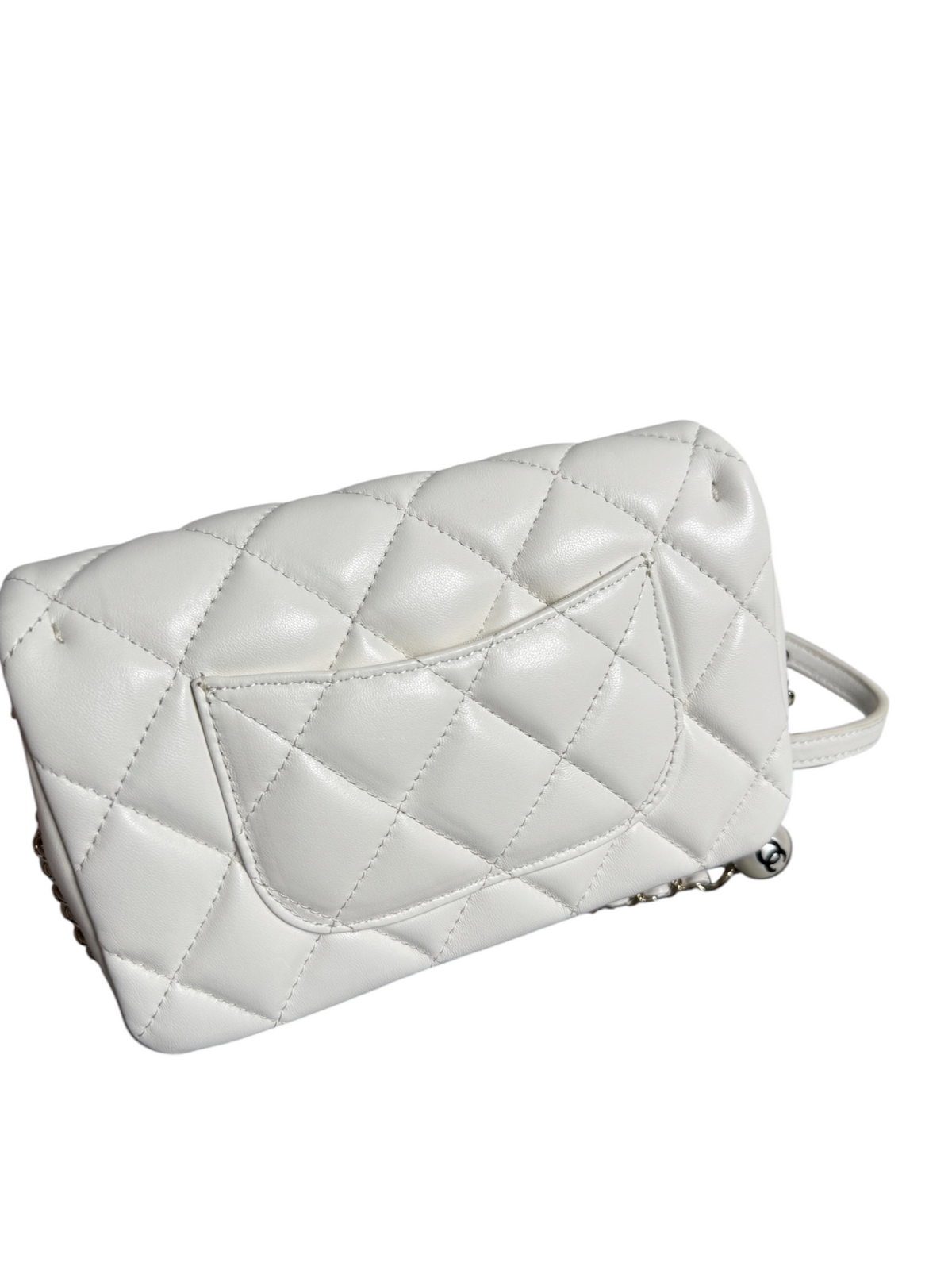 Chanel Mini White My Precious Pearls Flap Bag T9122