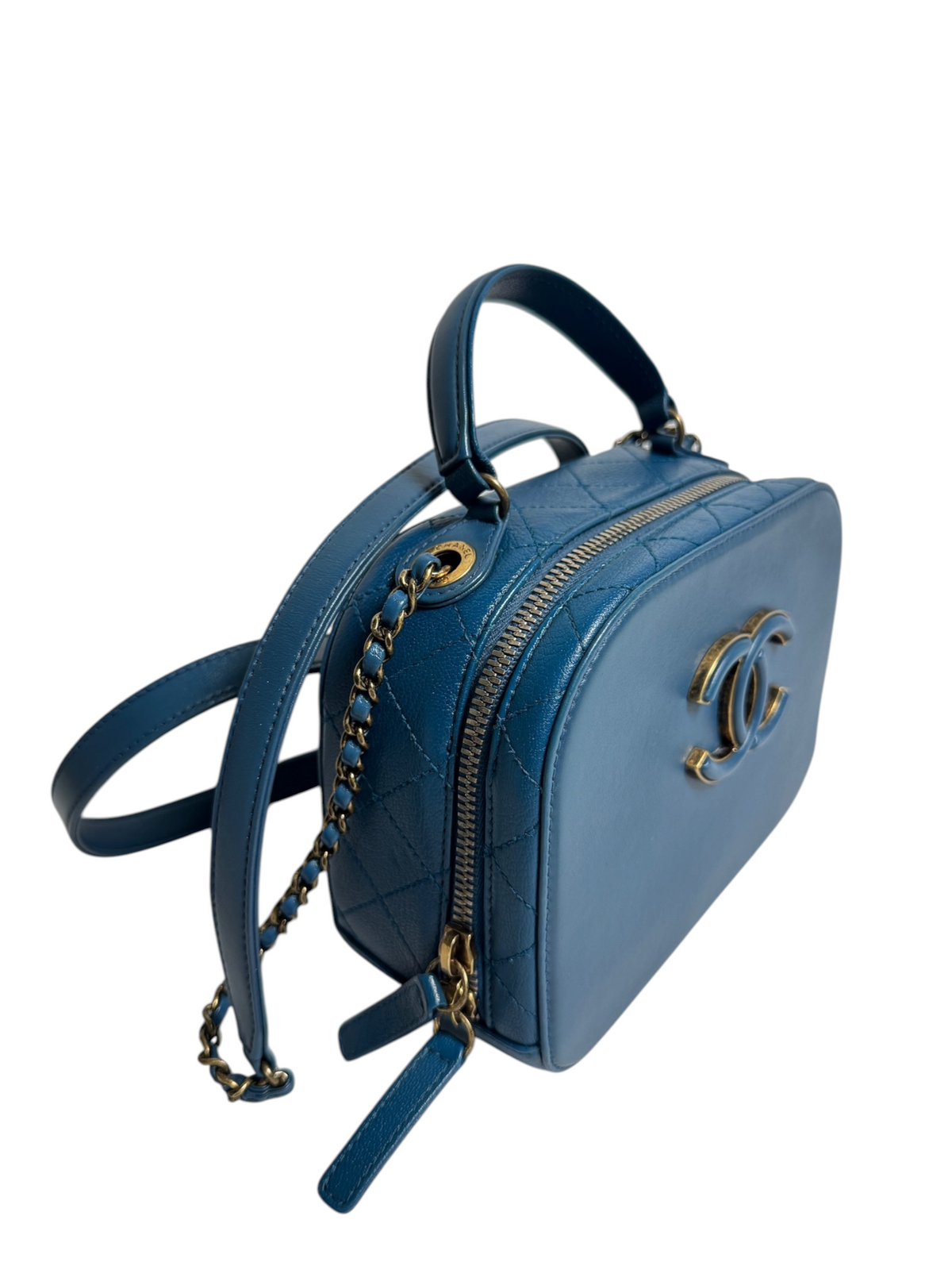 Chanel Blue Coco Curve Vanity Case T9125