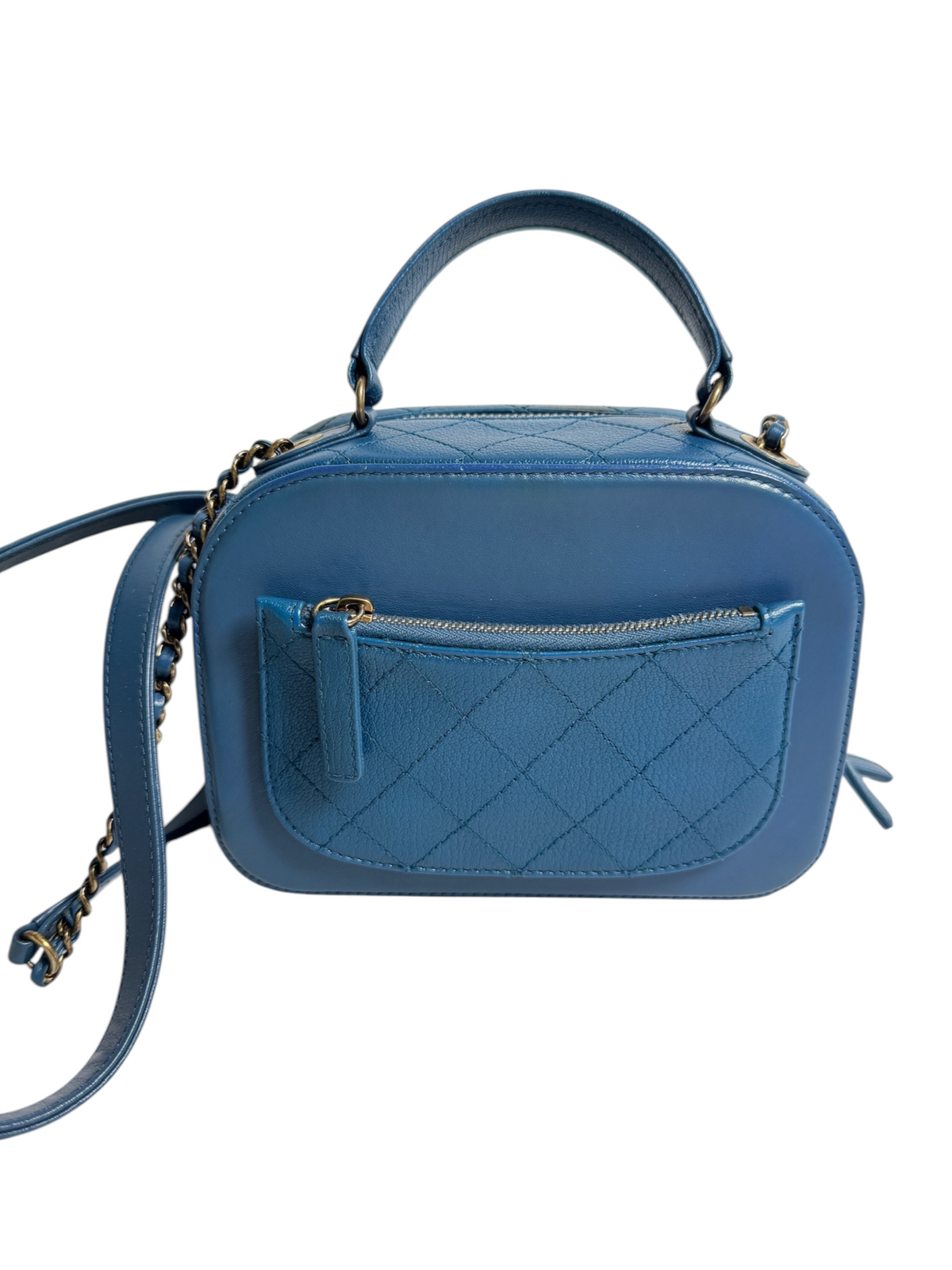 Chanel Blue Coco Curve Vanity Case T9125