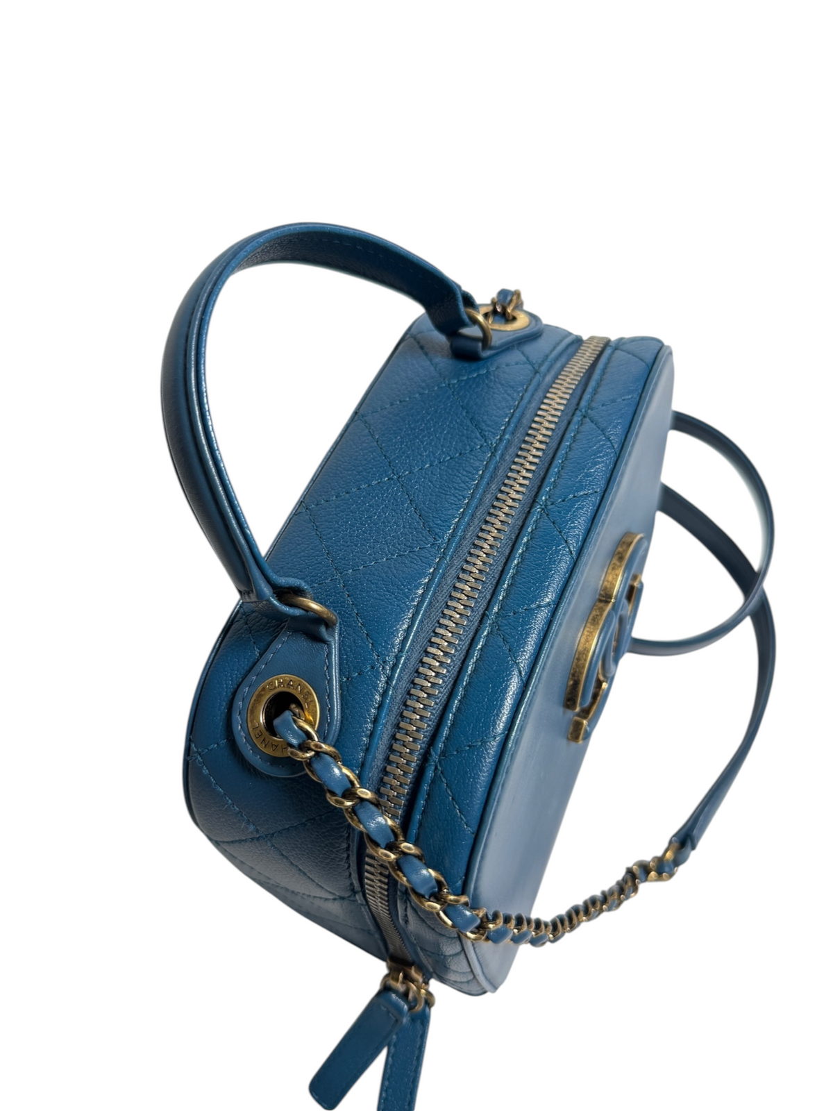 Chanel Blue Coco Curve Vanity Case T9125