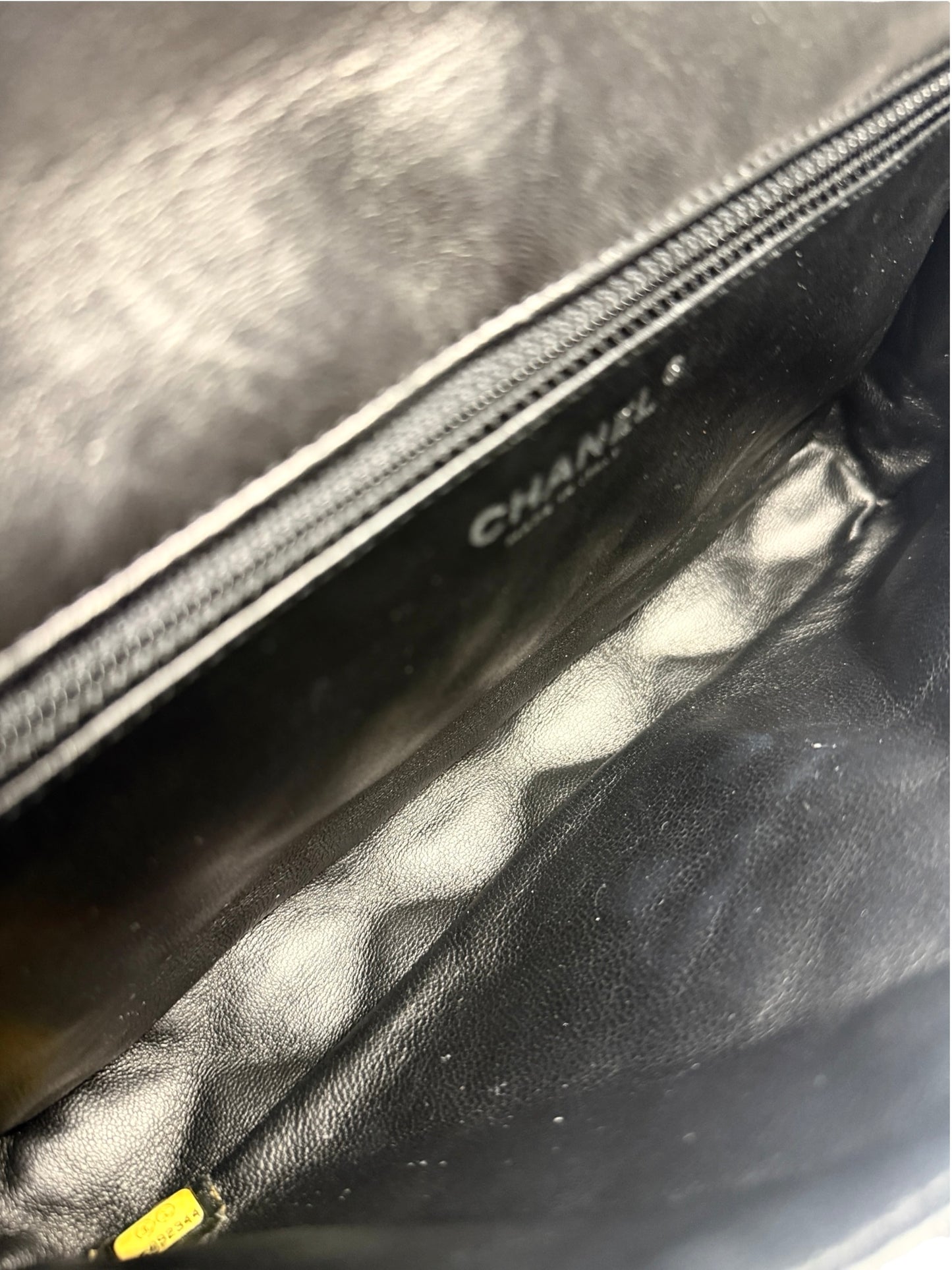Chanel Medium Black Lambskin Roll Clutch Reissue T8734