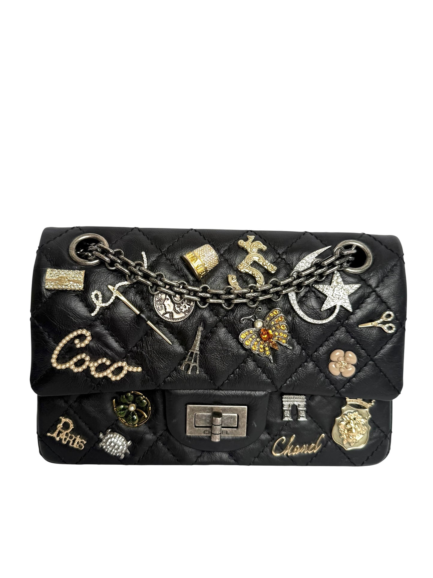 Chanel reissue double flap lucky charm 224 mini flap