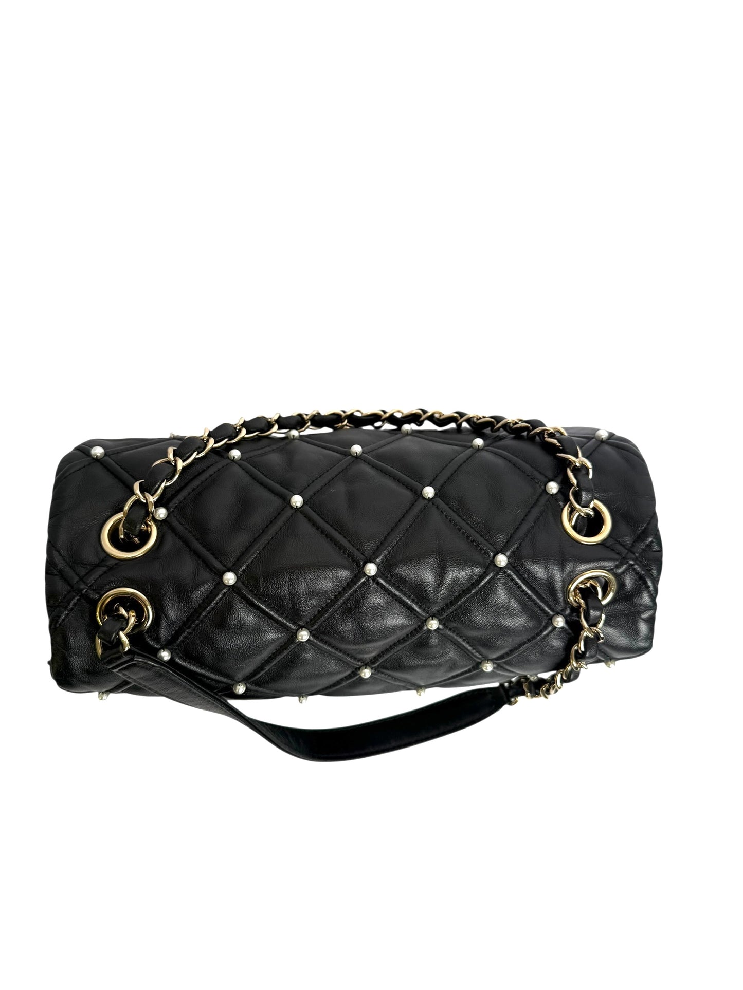 Chanel Diamond quilting lamb flap Gold Hardware Pearl studded details
