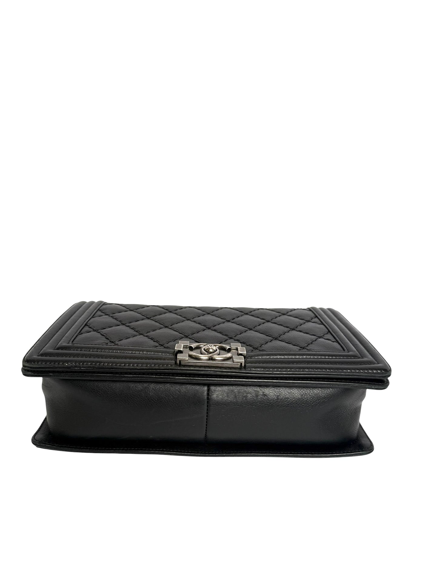 Chanel Le Boy black calf Large smooth calf Ruthenium hardware